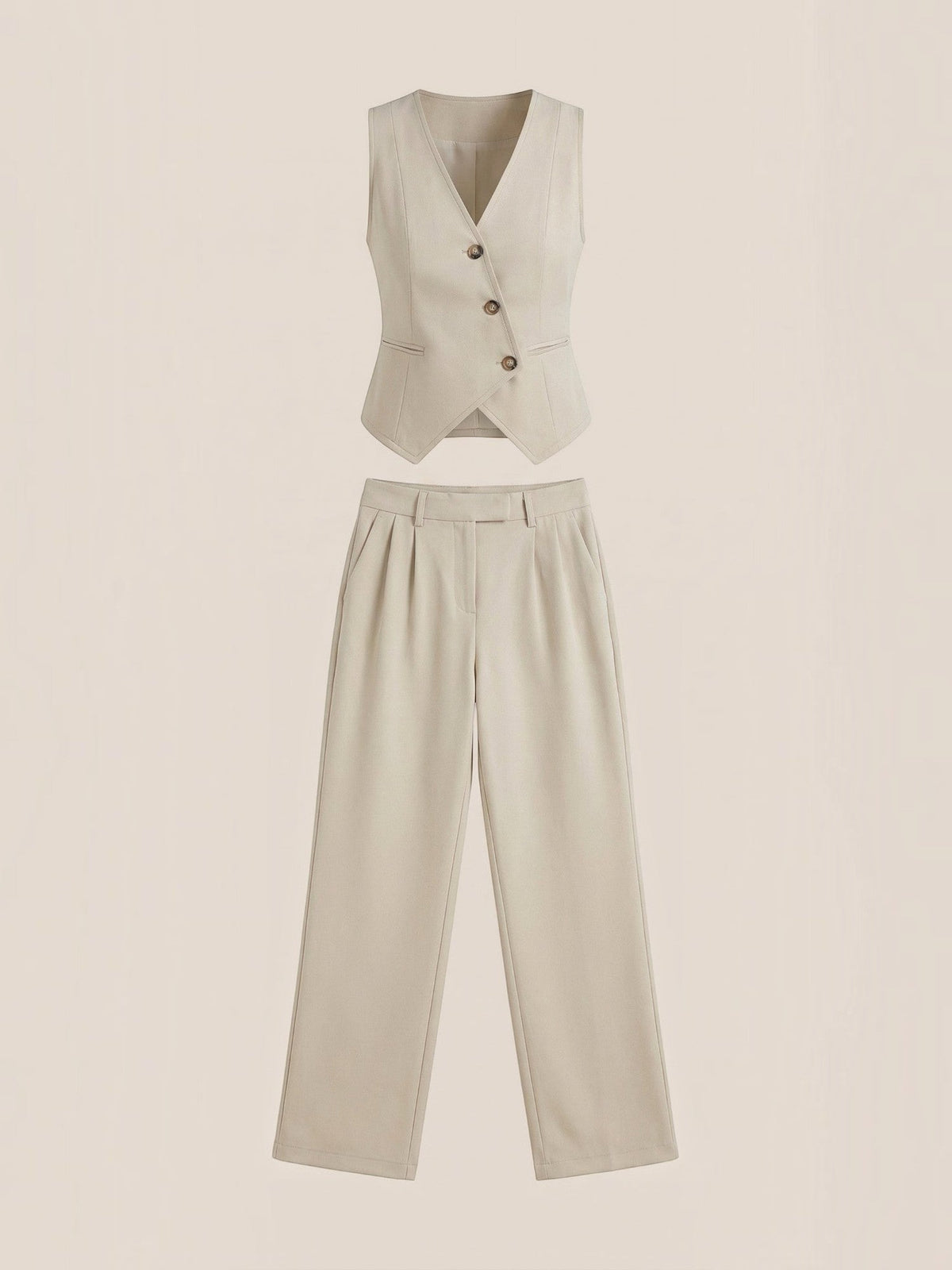 Set aus Blazerweste und weiter Hose