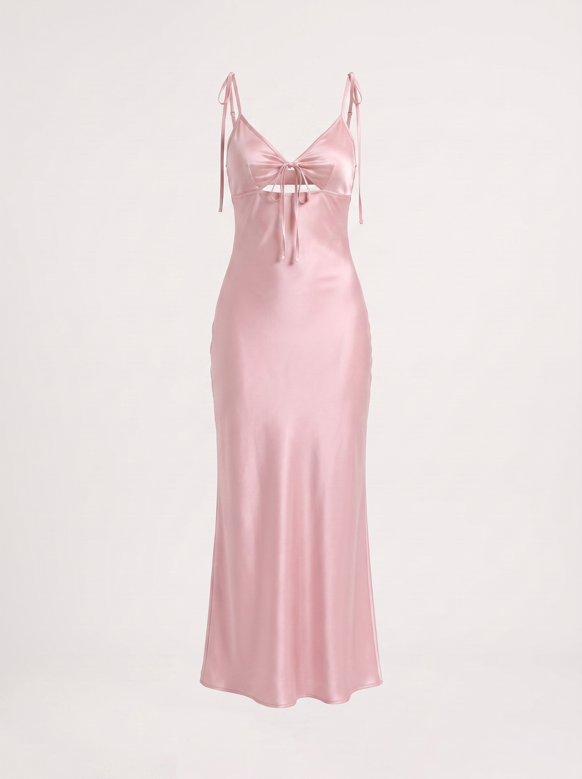 Maxikleid mit Bindeausschnitt und Cut-Out
