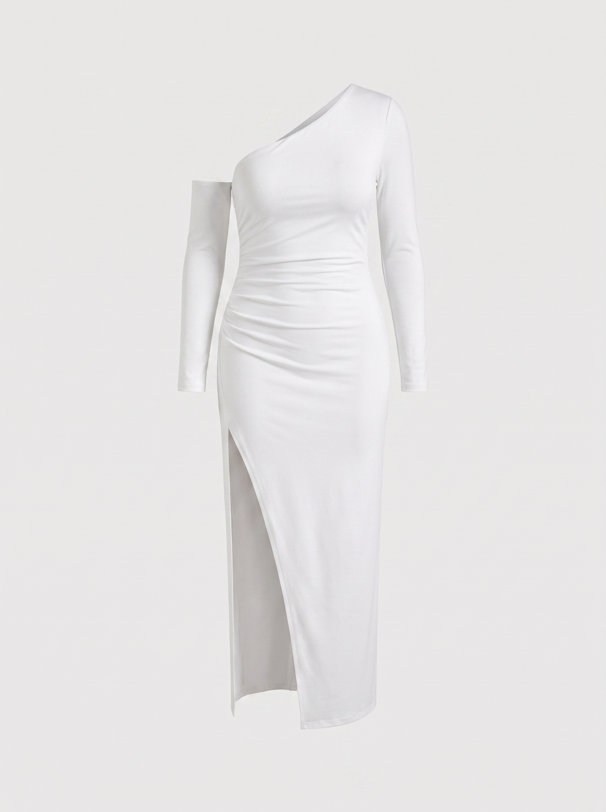One-Shoulder-Maxikleid mit Seitenschlitz