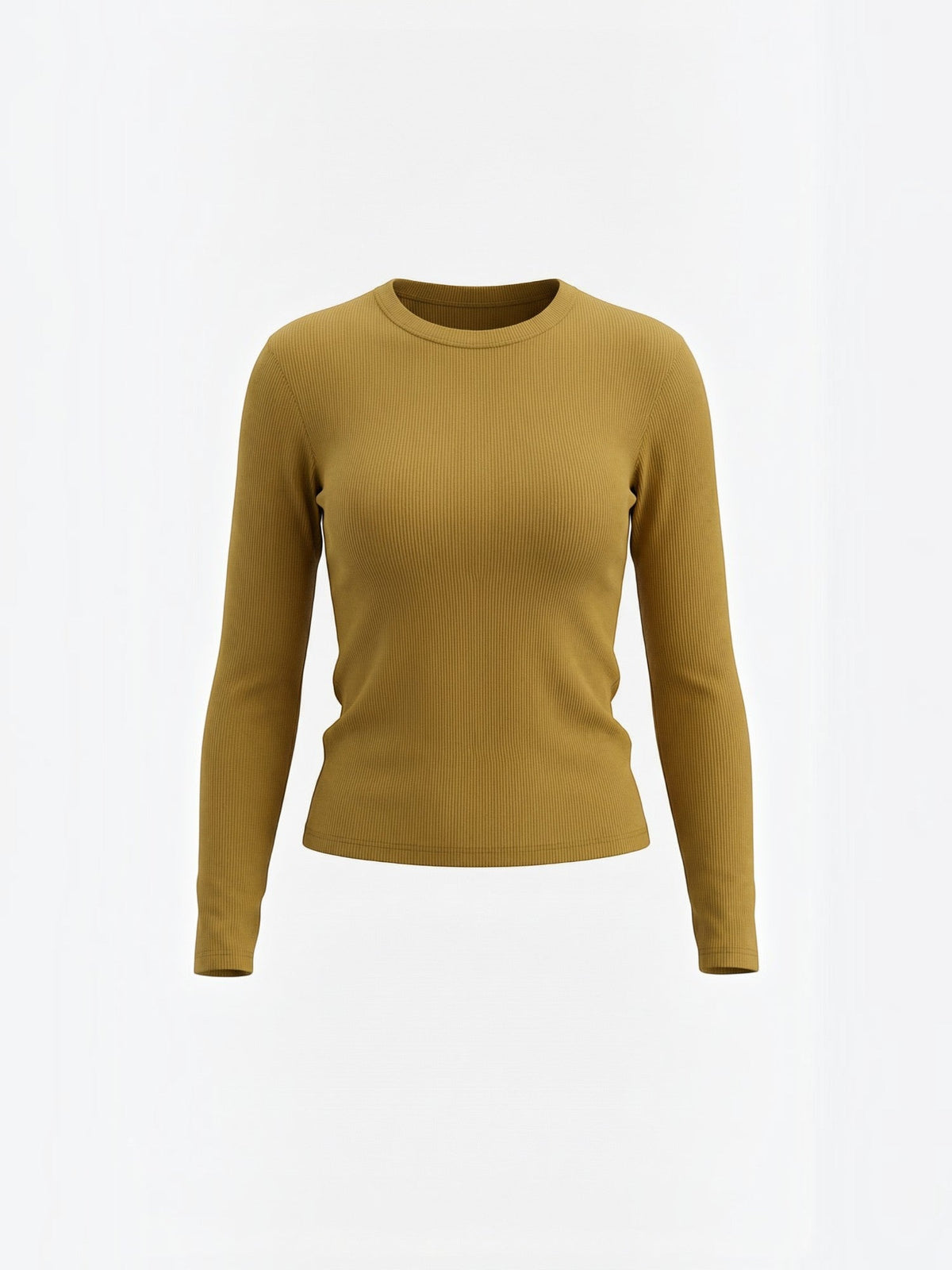 Klassisches geripptes Langarmshirt