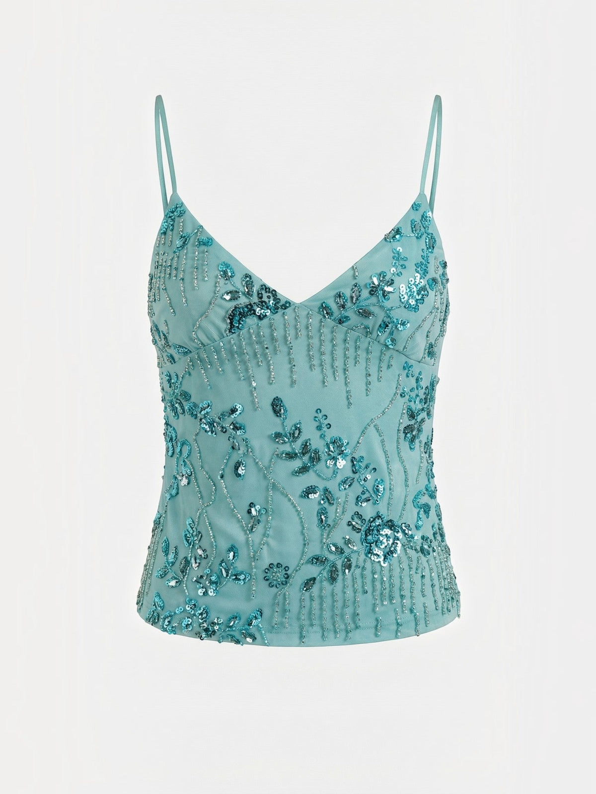 Besticktes Cami-Top mit Pailletten