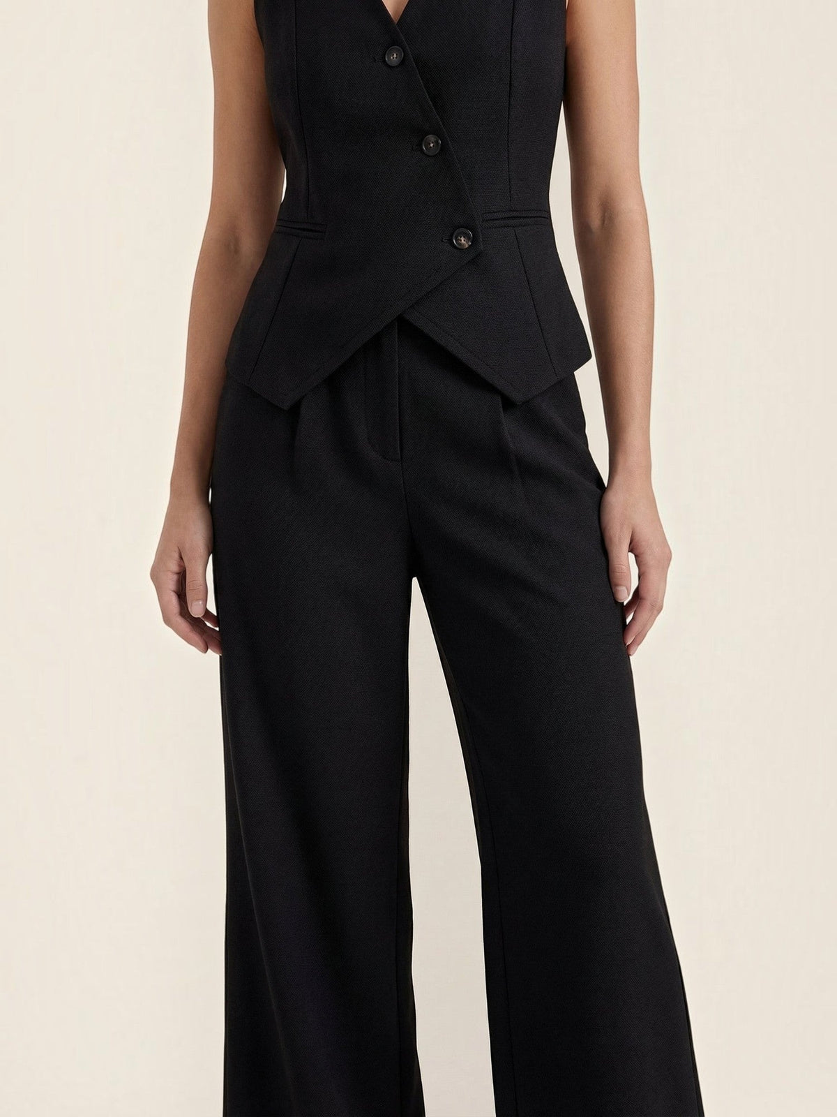 Set aus Blazerweste und weiter Hose