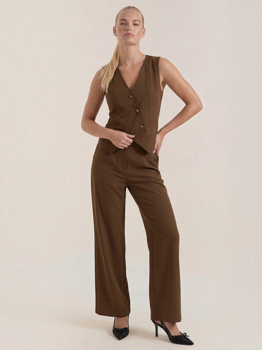 Set aus Blazerweste und weiter Hose