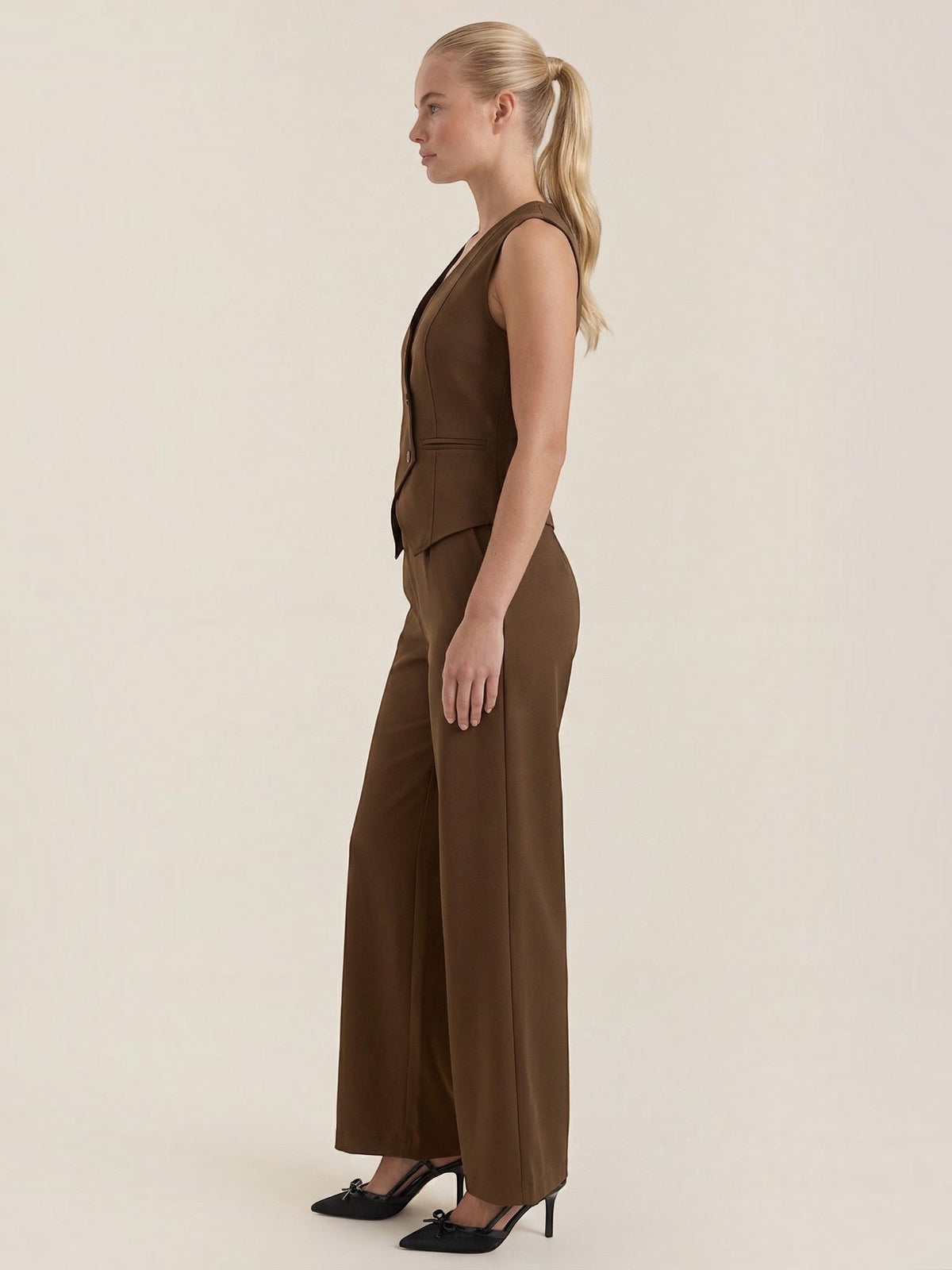 Set aus Blazerweste und weiter Hose