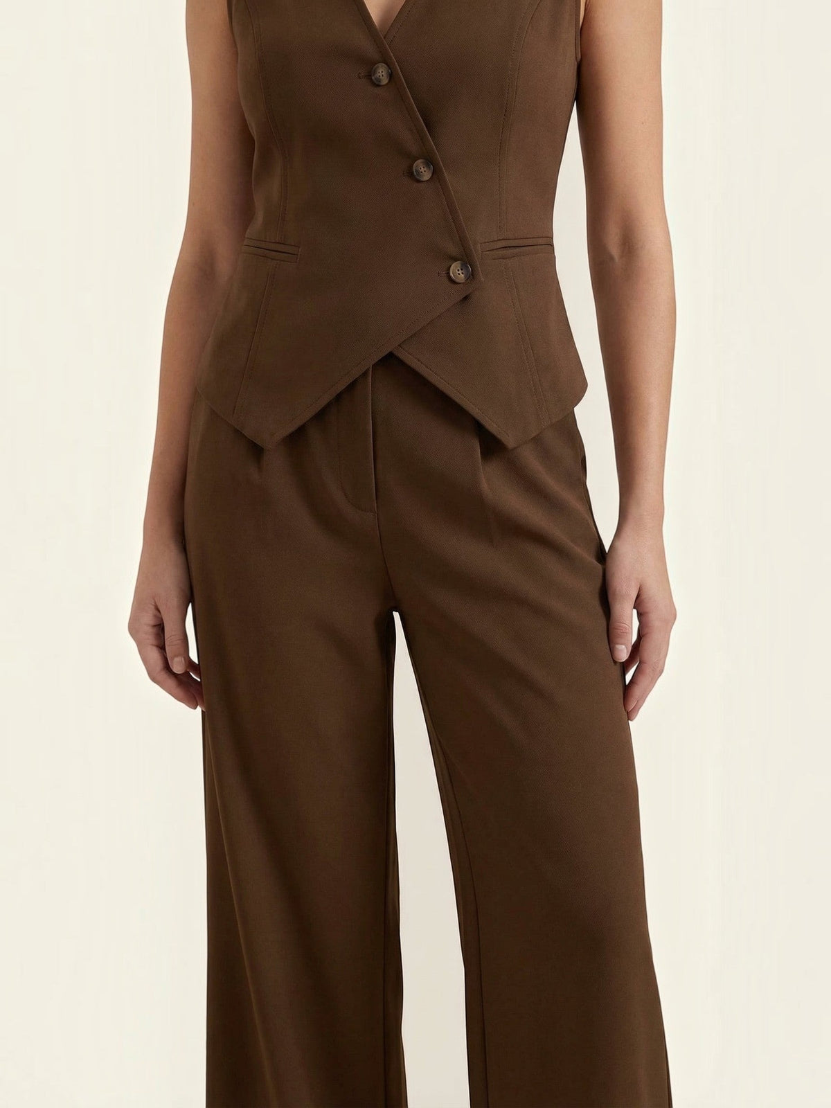 Set aus Blazerweste und weiter Hose