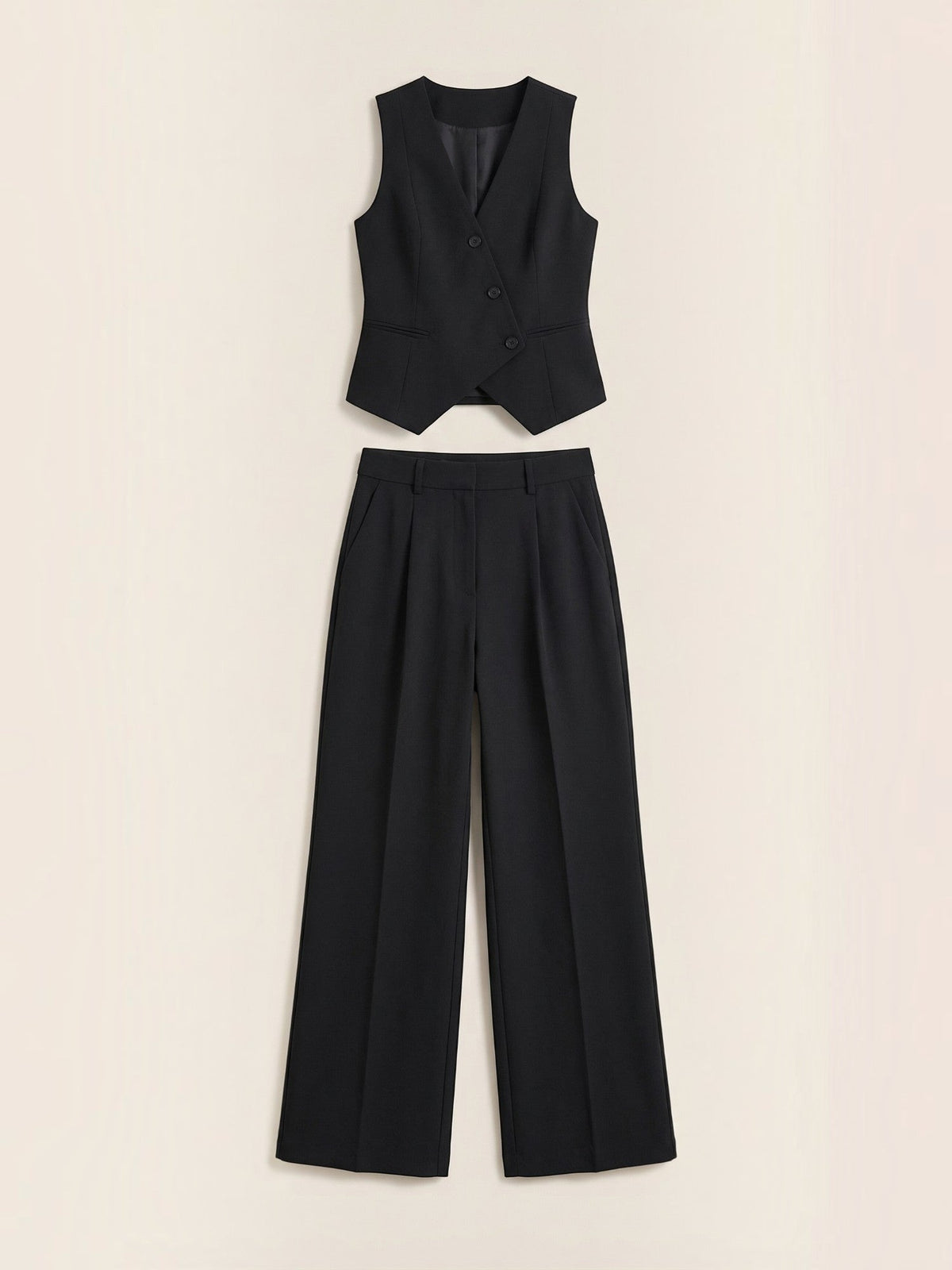 Set aus Blazerweste und weiter Hose