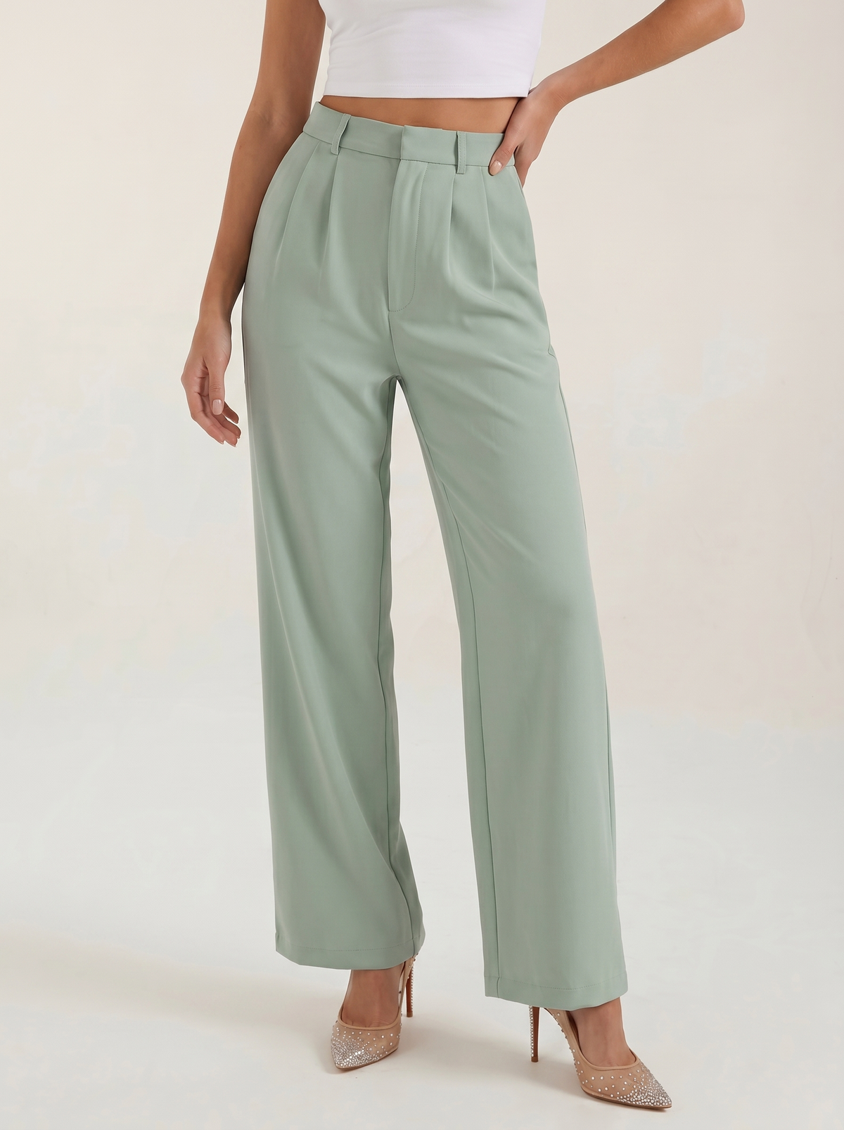 Geschneiderte Hose mit geradem Bein