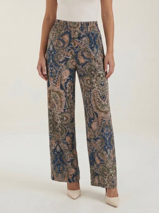 Weite Hose mit Paisley-Muster