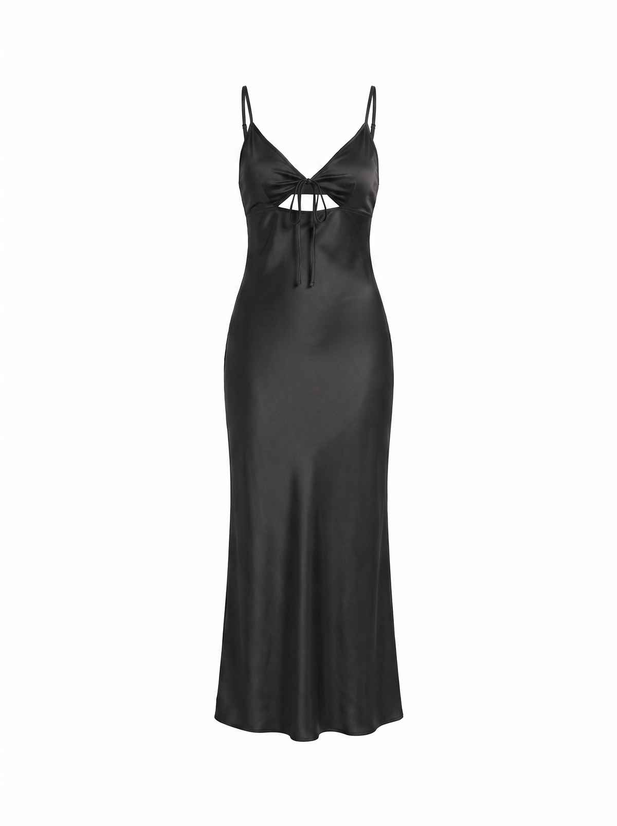 Maxikleid mit Bindeausschnitt und Cut-Out