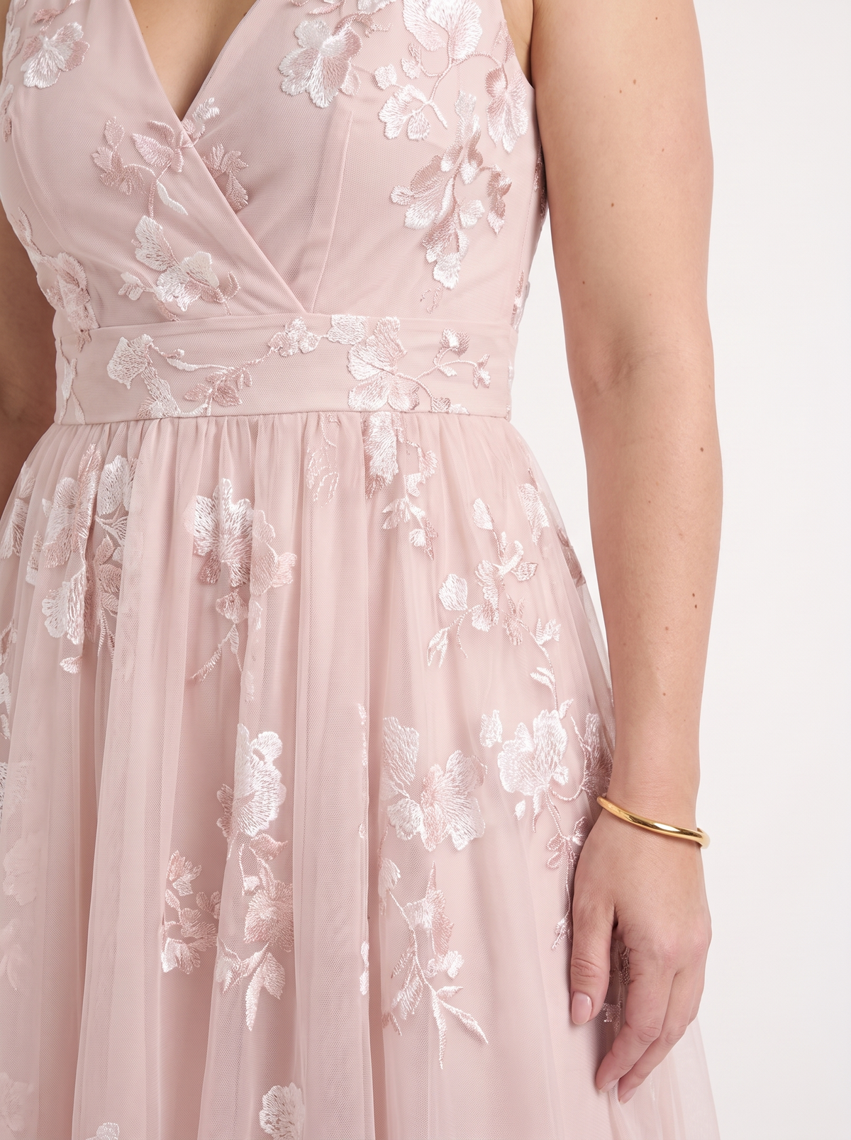 Geblümtes Wickel-Midikleid