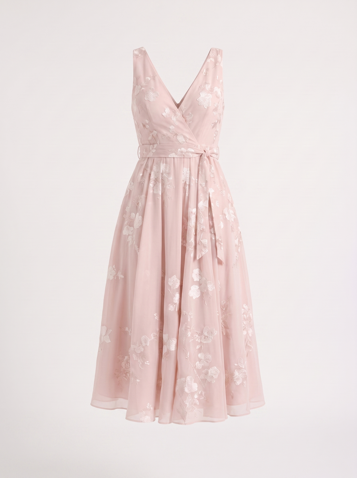 Geblümtes Wickel-Midikleid