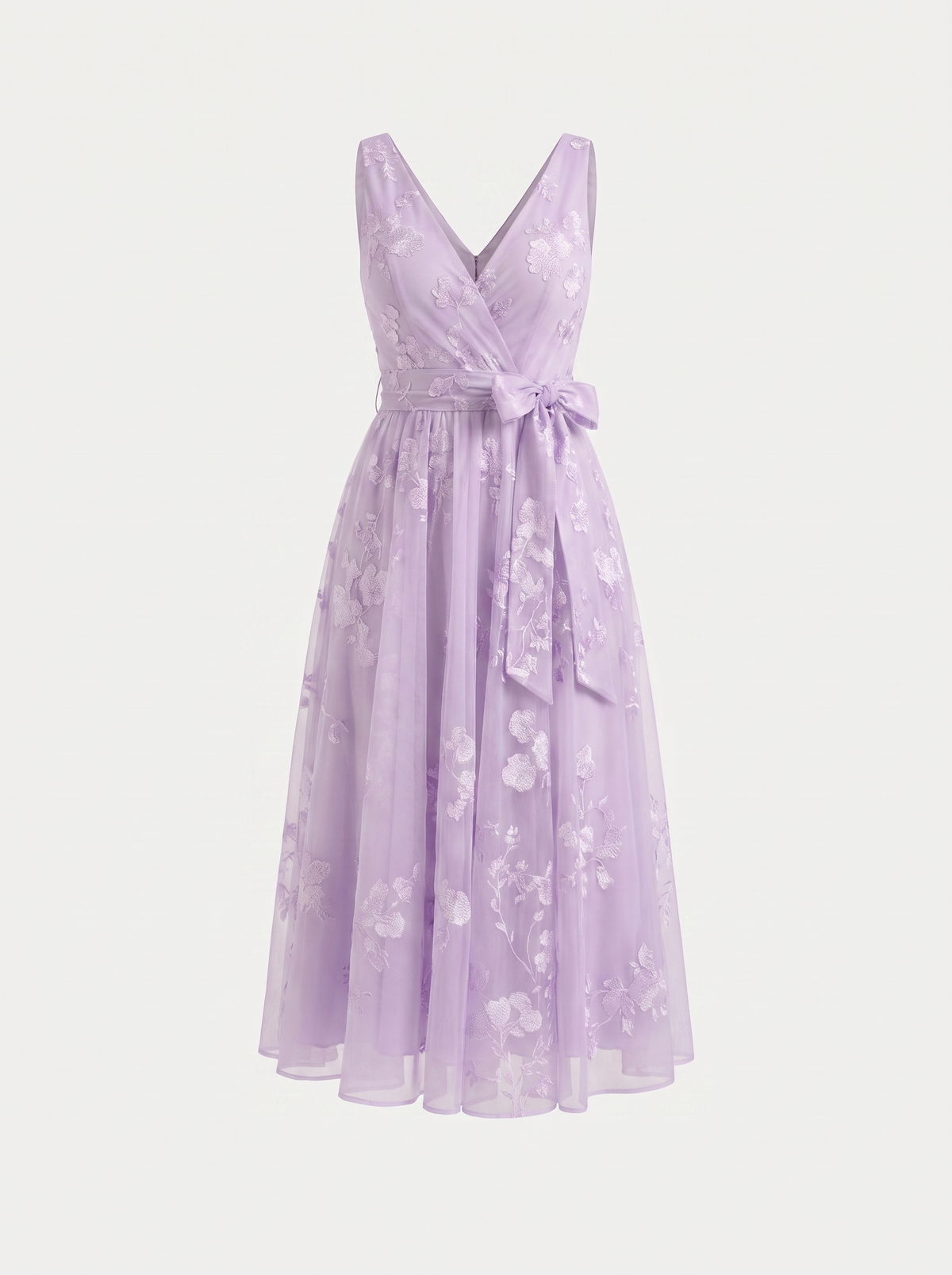 Geblümtes Wickel-Midikleid