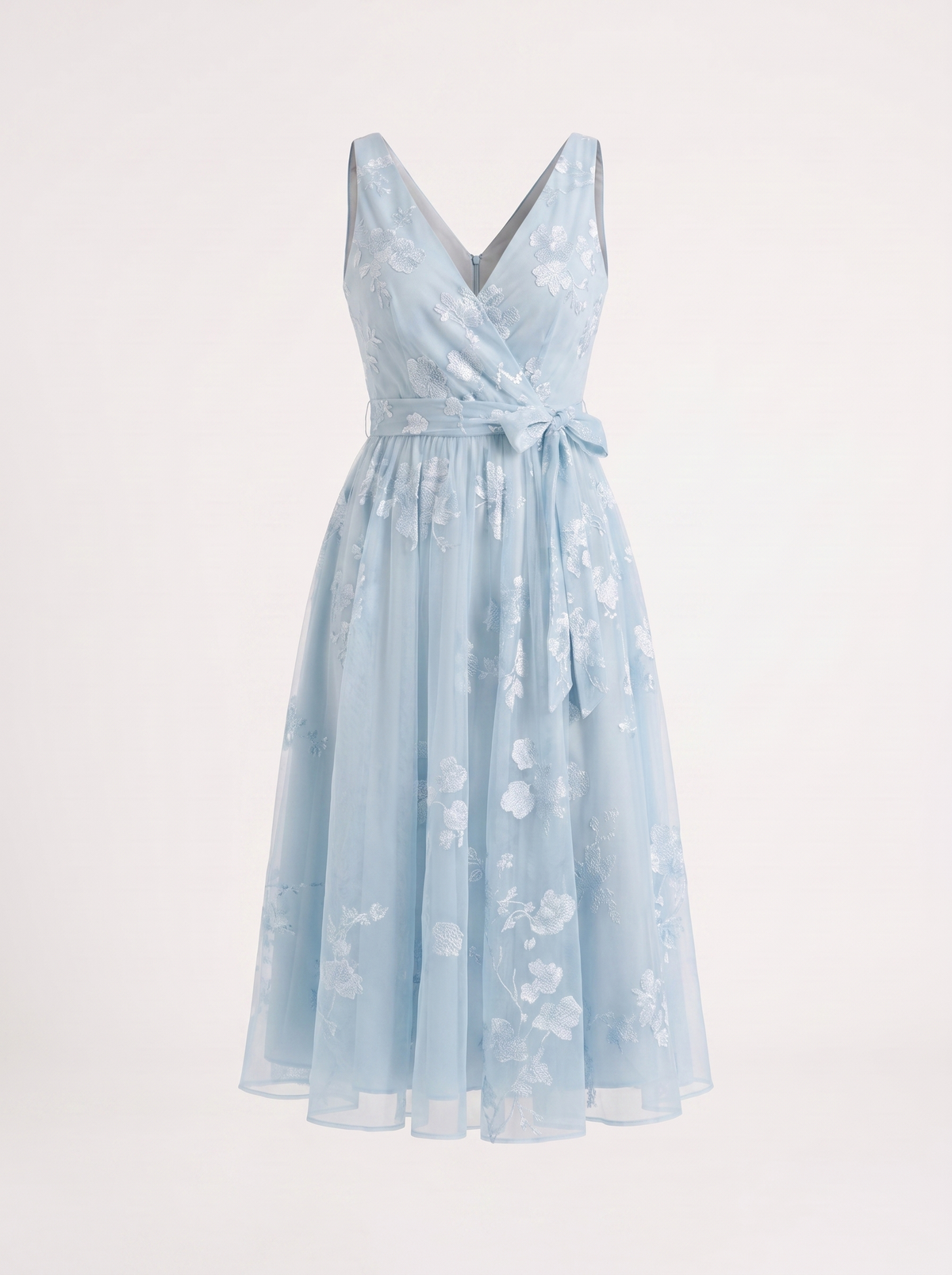 Geblümtes Wickel-Midikleid