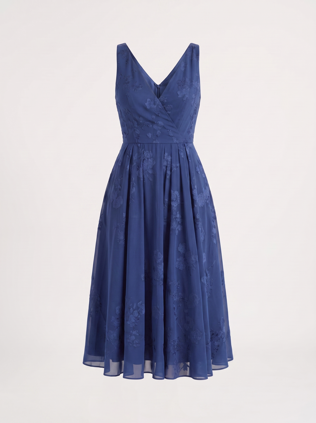 Geblümtes Wickel-Midikleid