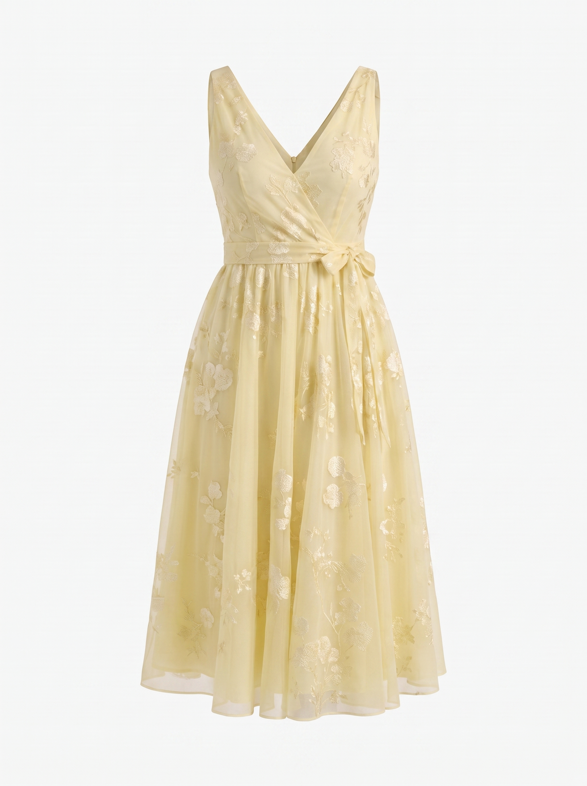 Geblümtes Wickel-Midikleid