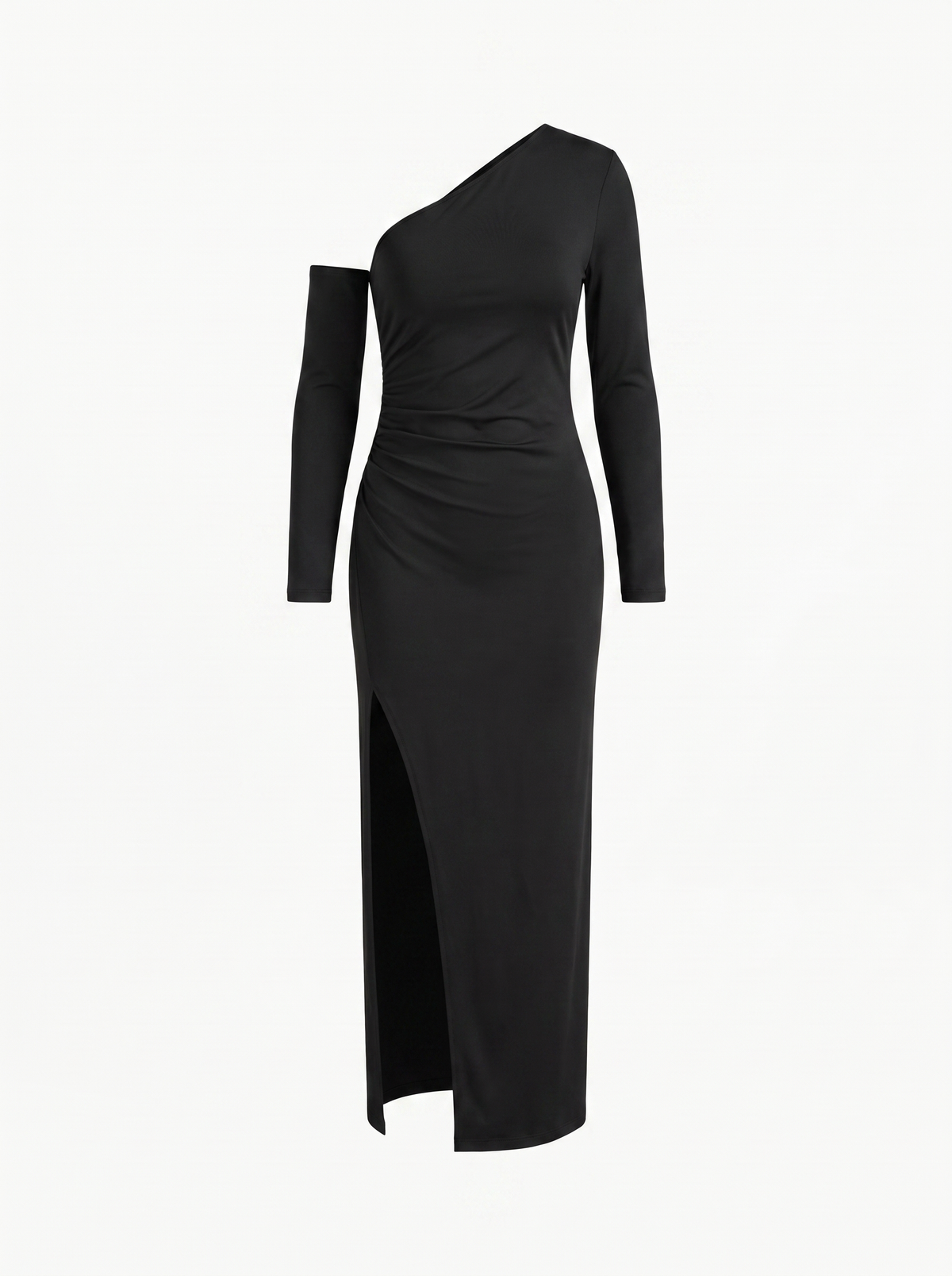 One-Shoulder-Maxikleid mit Seitenschlitz