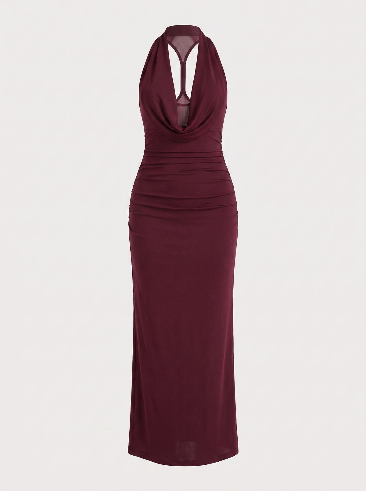 Maxikleid mit Wasserfallausschnitt