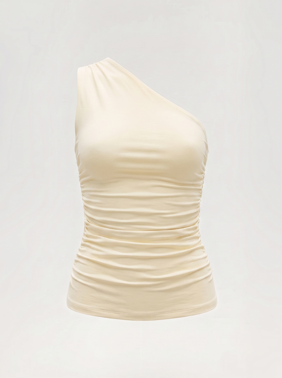 One-Shoulder-Top mit Raffung