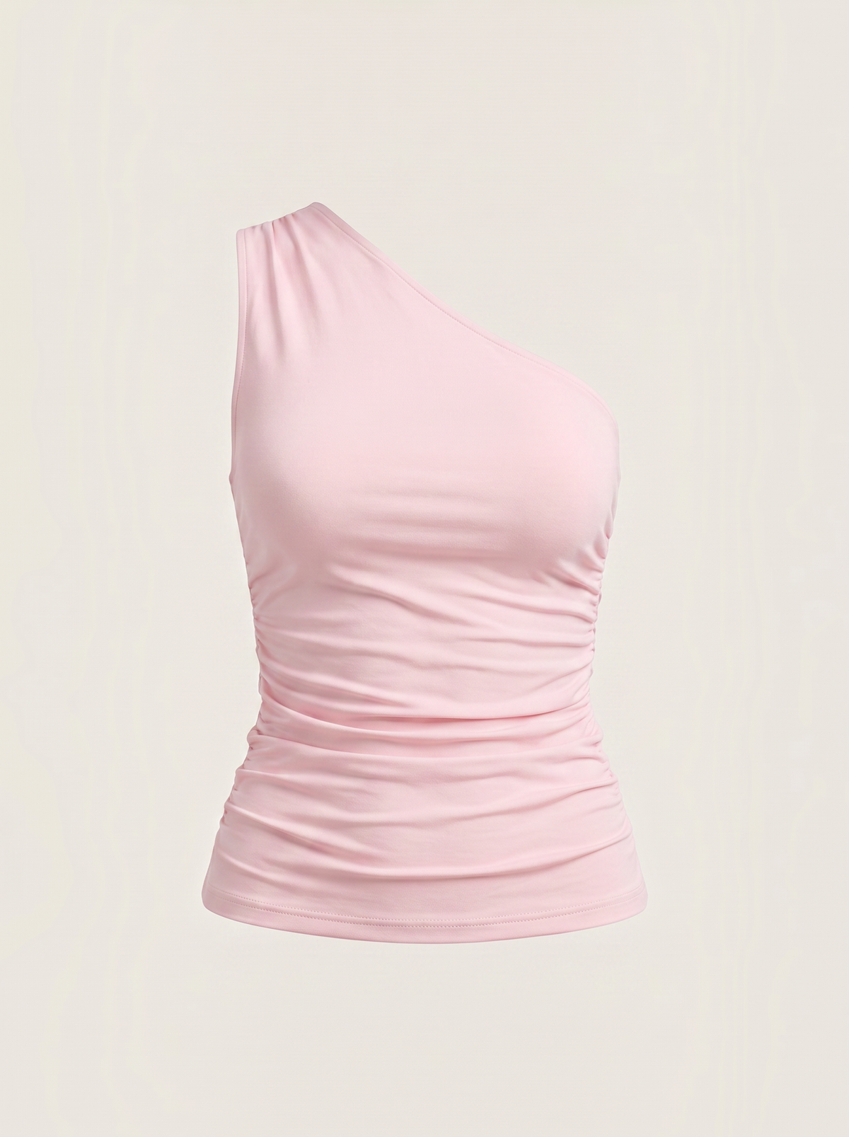 One-Shoulder-Top mit Raffung