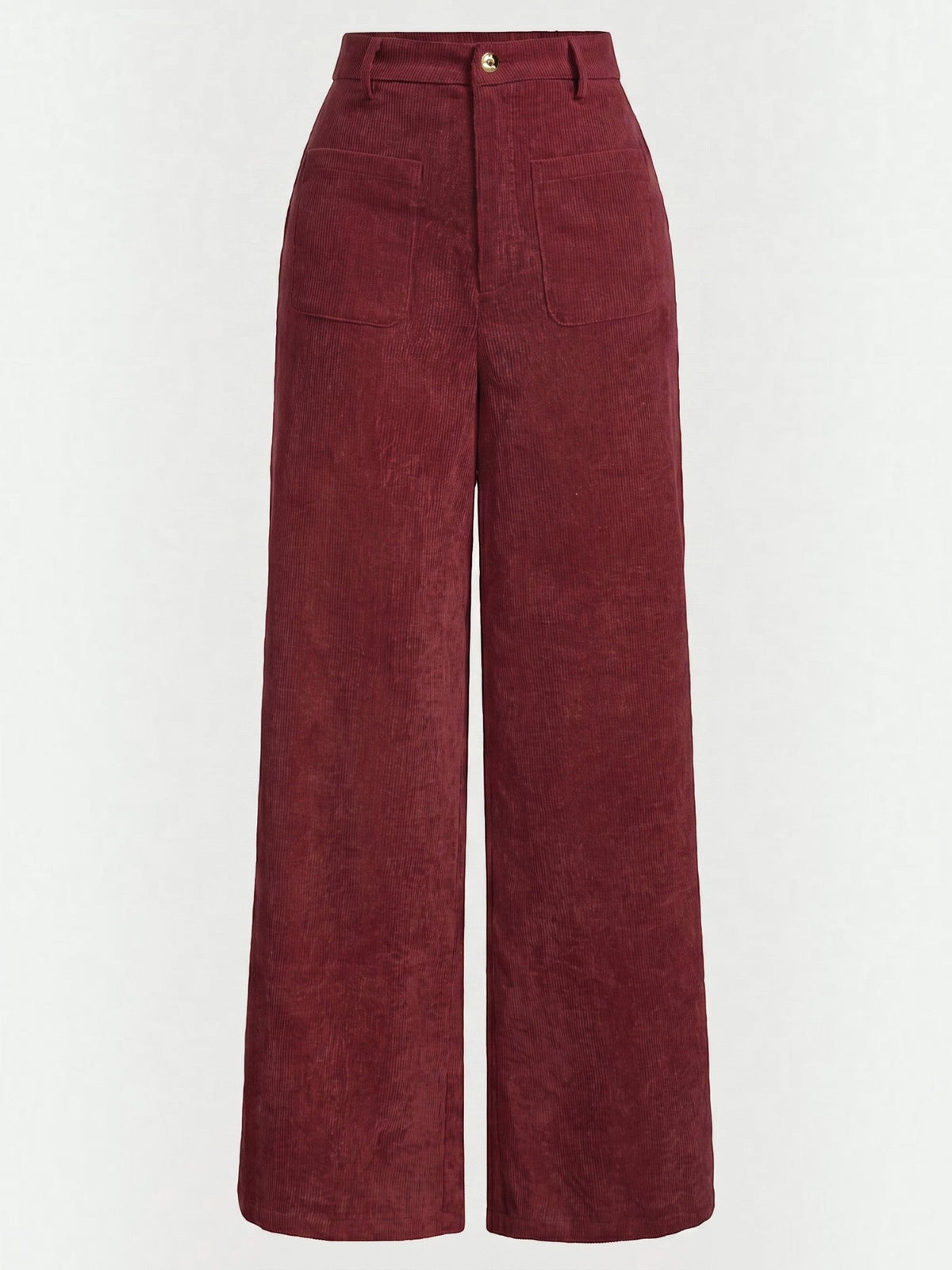 Cordhose mit weitem Bein und Aufgesetzten Taschen