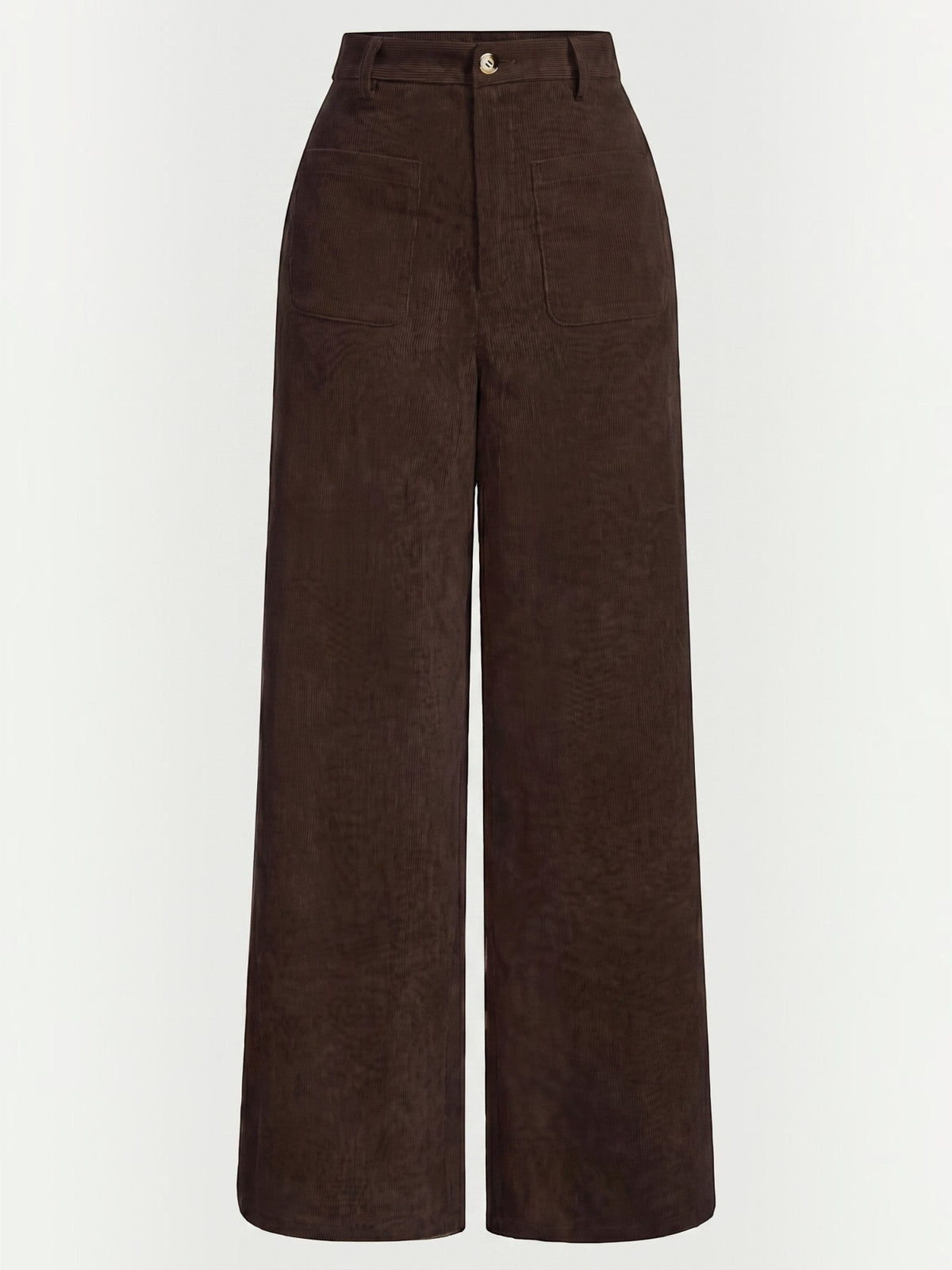 Cordhose mit weitem Bein und Aufgesetzten Taschen