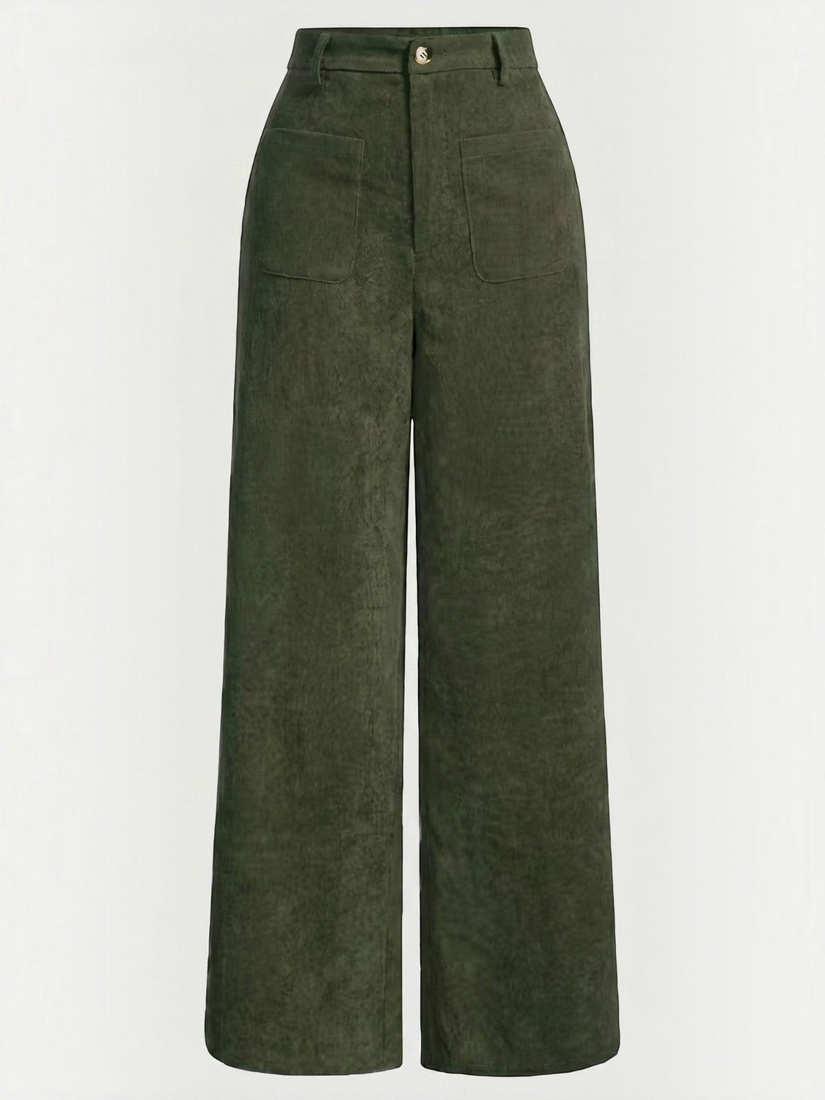 Cordhose mit weitem Bein und Aufgesetzten Taschen