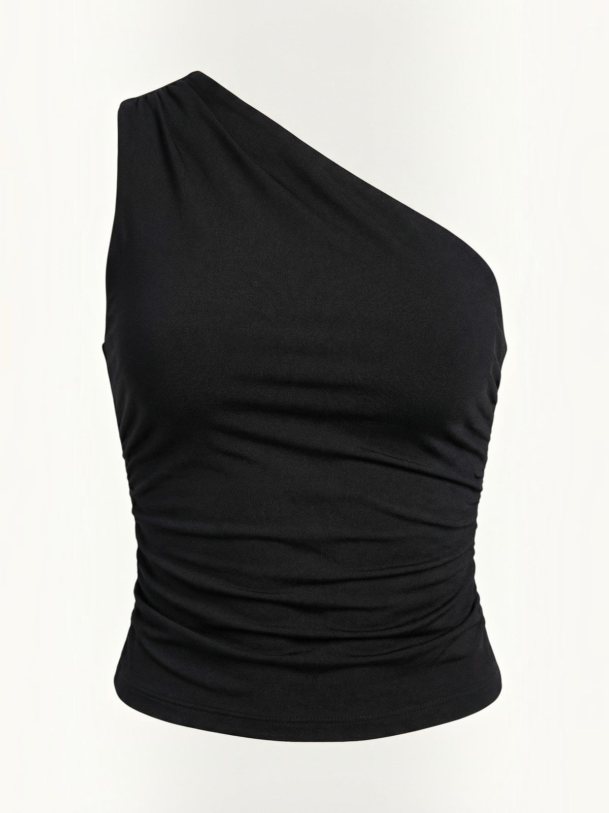 One-Shoulder-Top mit Raffung