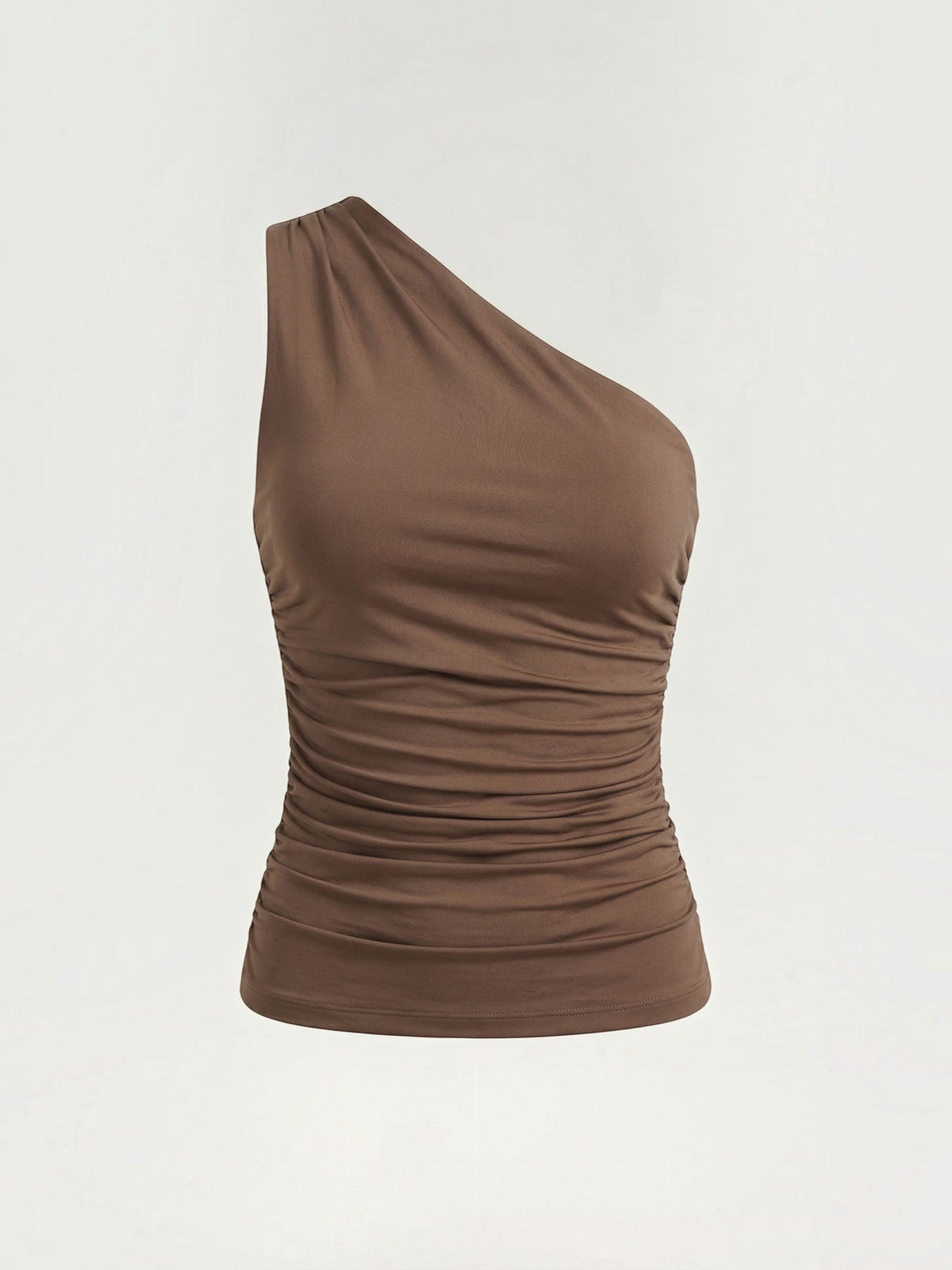 One-Shoulder-Top mit Raffung