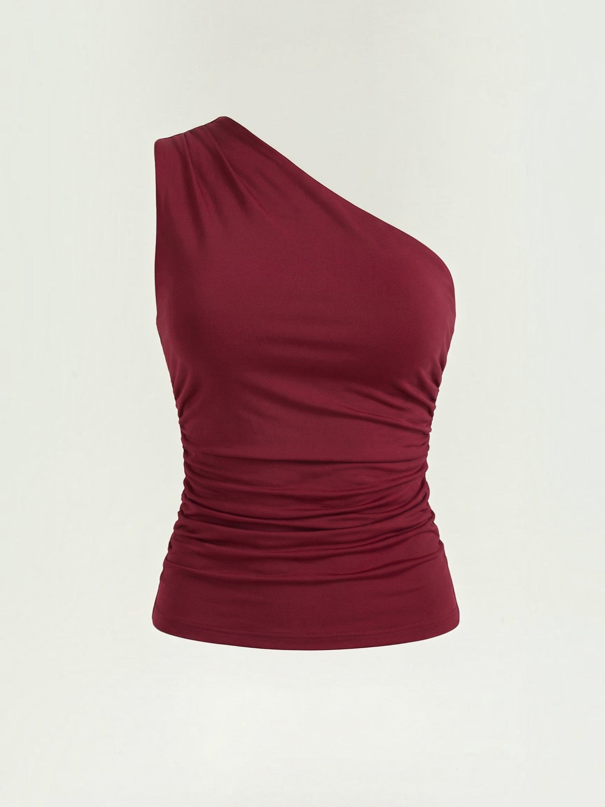 One-Shoulder-Top mit Raffung