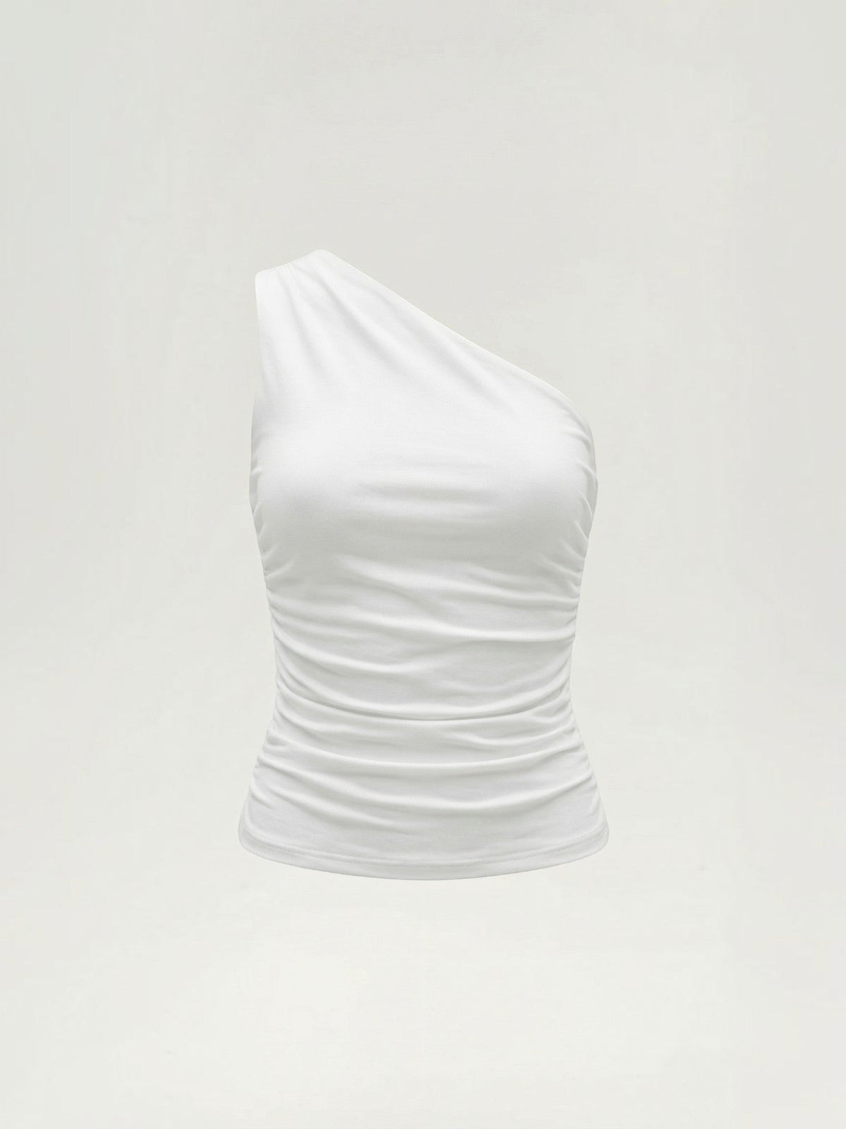 One-Shoulder-Top mit Raffung