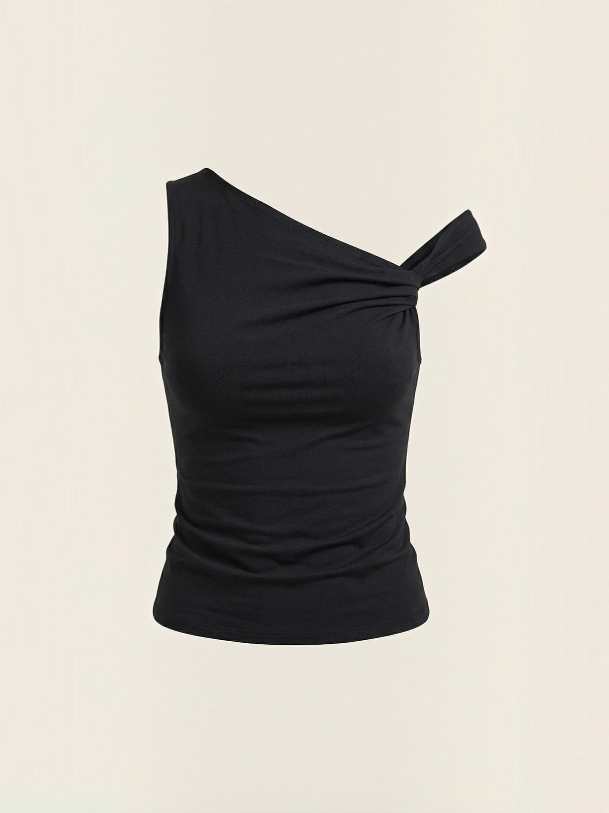 Asymmetrisches One-Shoulder-Top mit Raffung