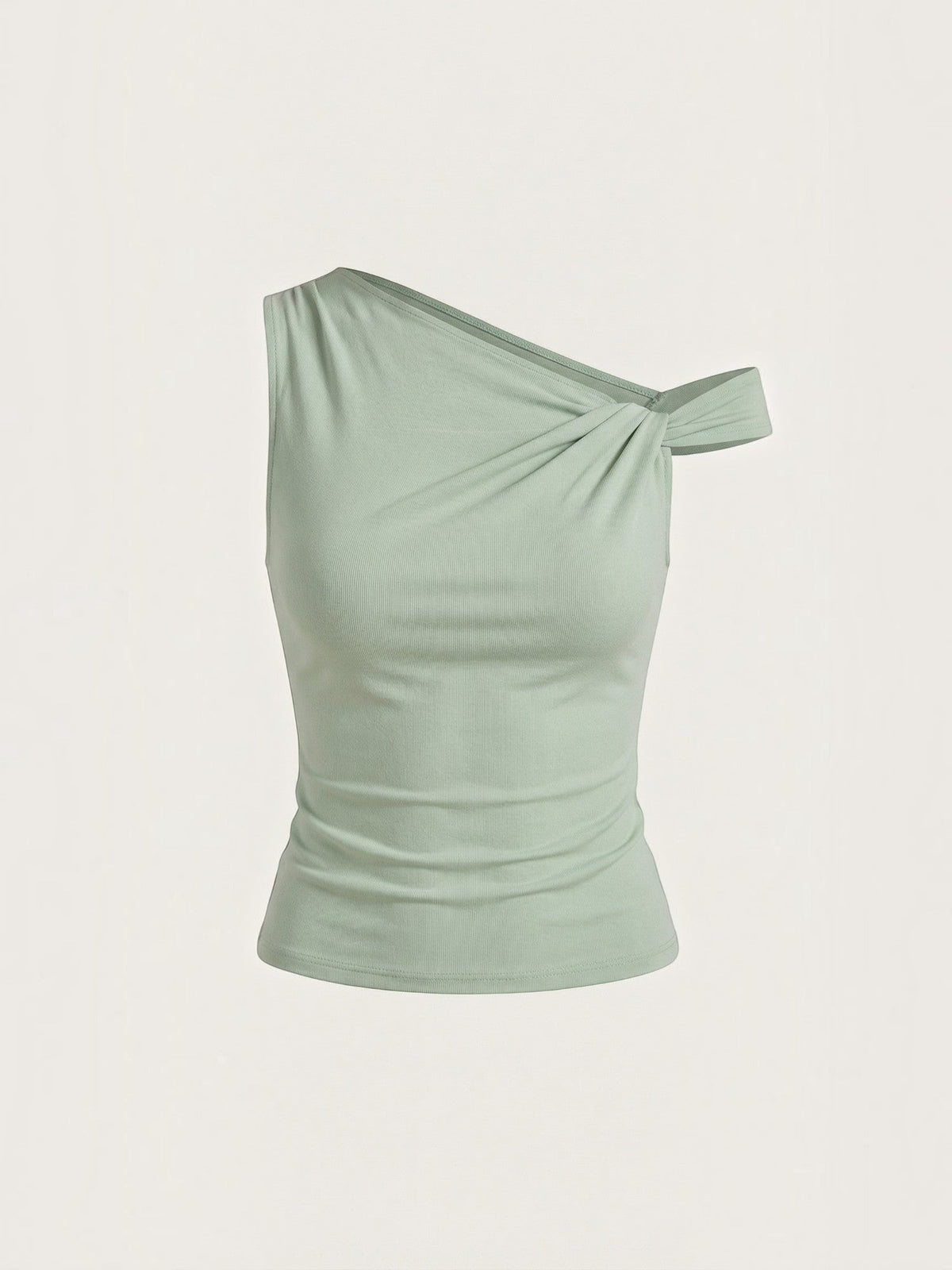 Asymmetrisches One-Shoulder-Top mit Raffung