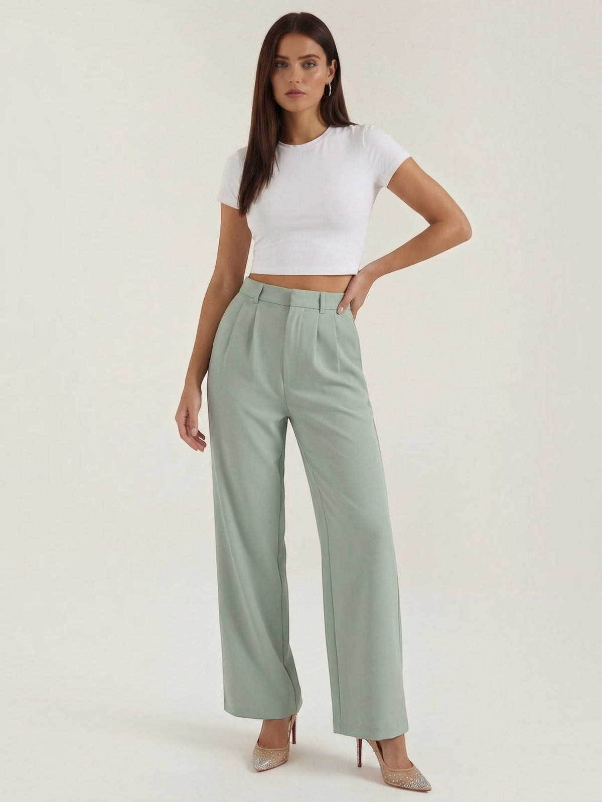 Geschneiderte Hose mit geradem Bein