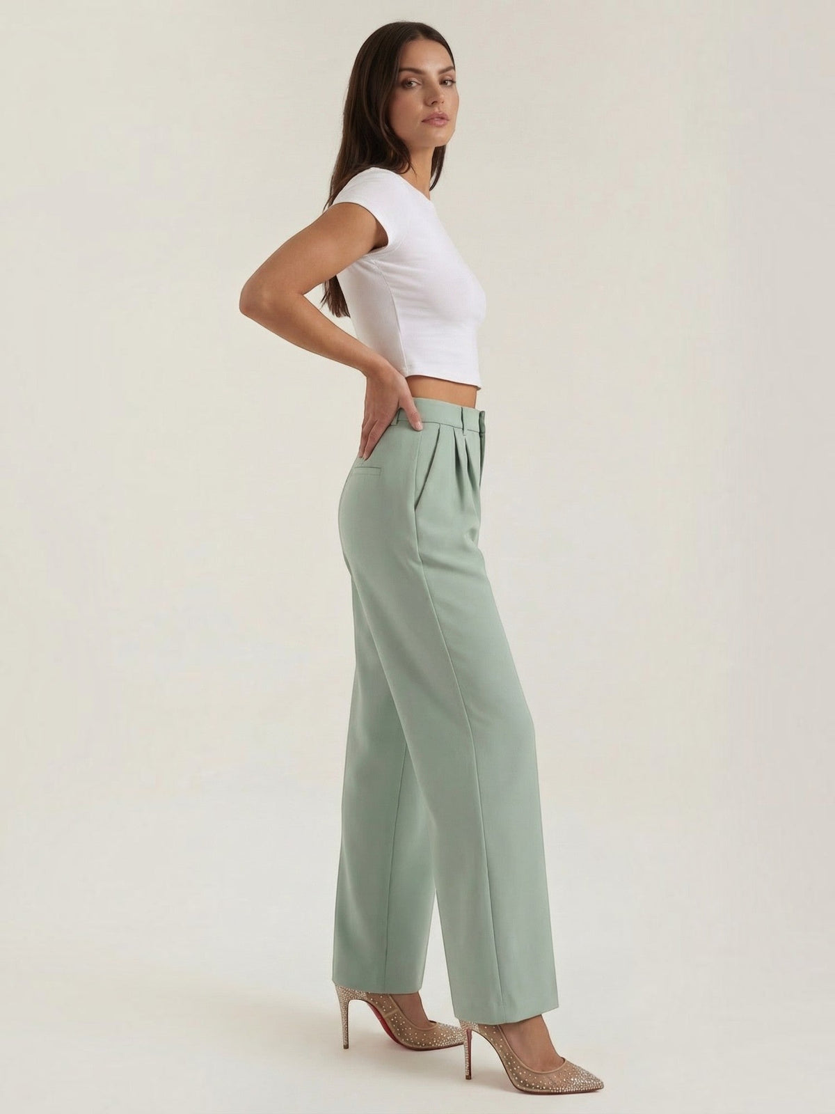 Geschneiderte Hose mit geradem Bein