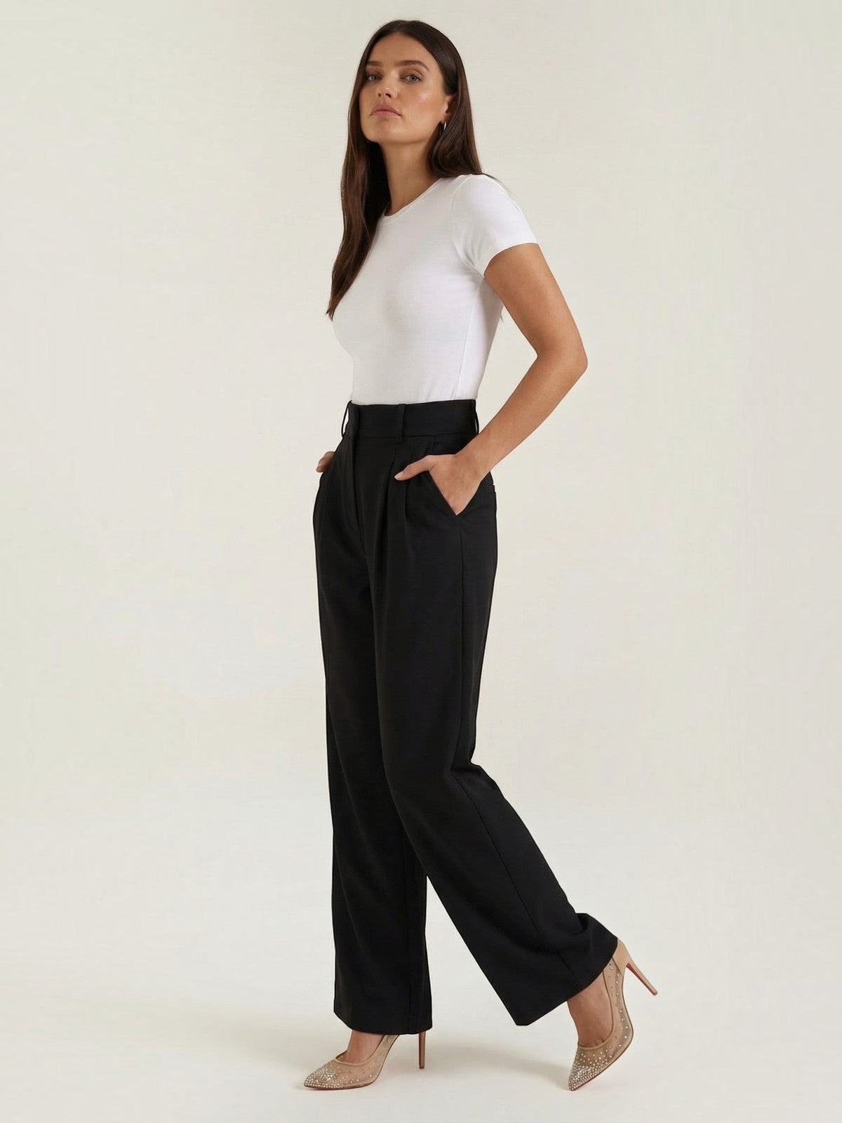 Geschneiderte Hose mit geradem Bein