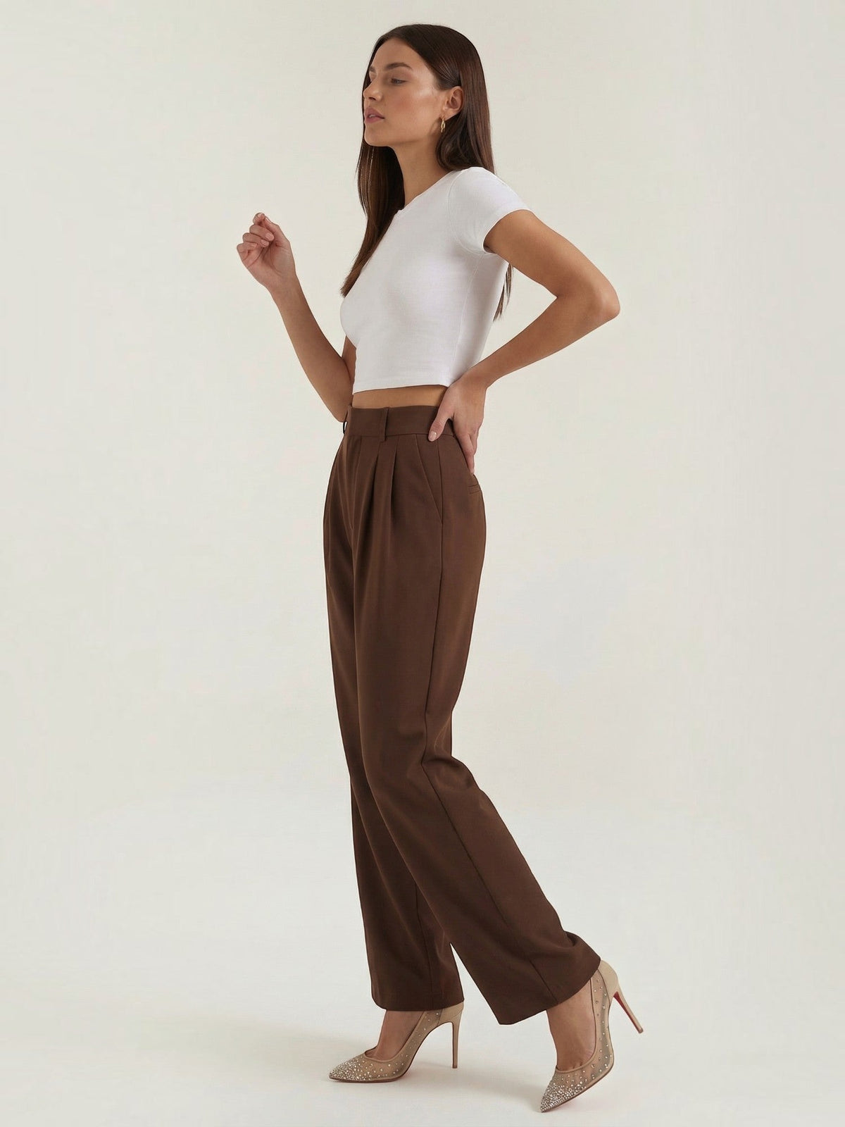 Geschneiderte Hose mit geradem Bein
