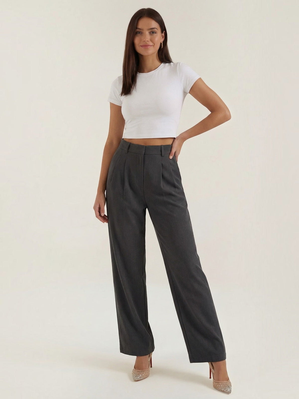Geschneiderte Hose mit geradem Bein