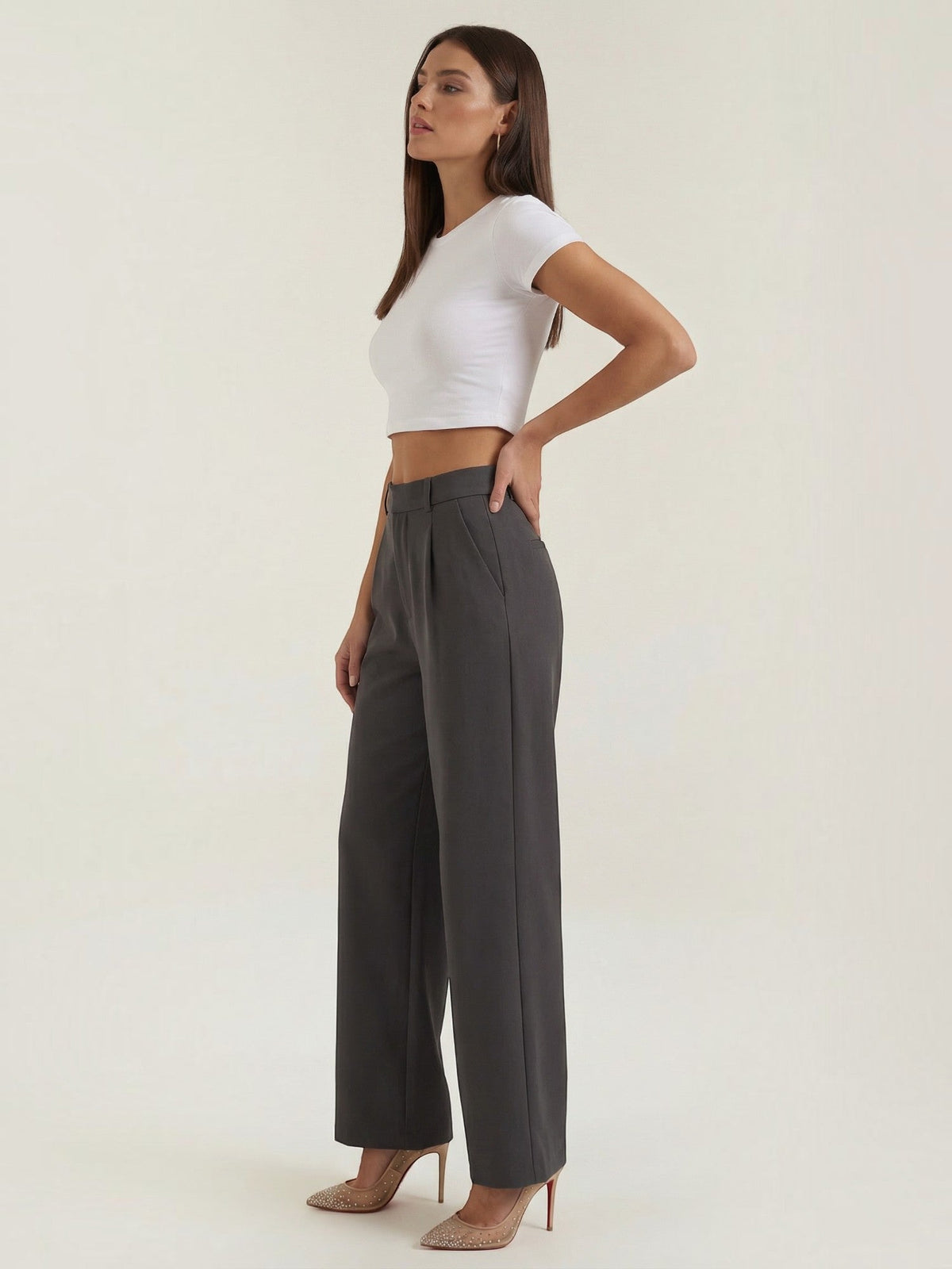 Geschneiderte Hose mit geradem Bein