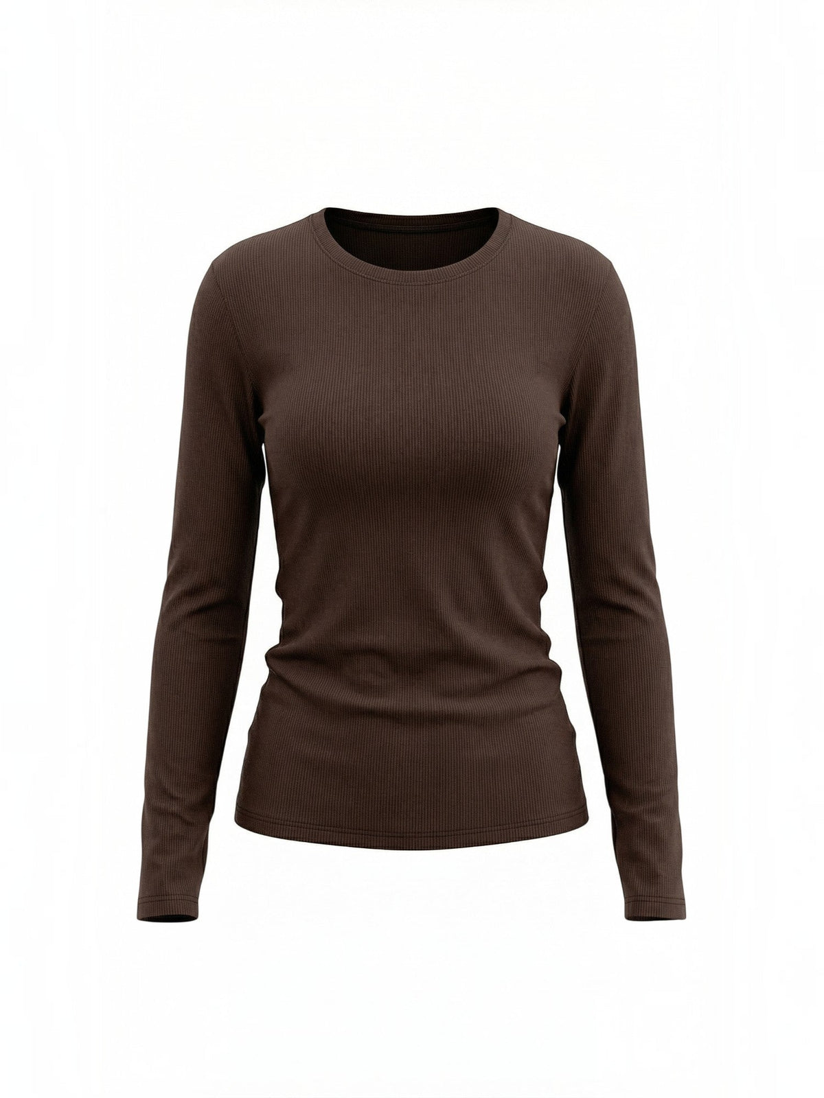 Klassisches geripptes Langarmshirt