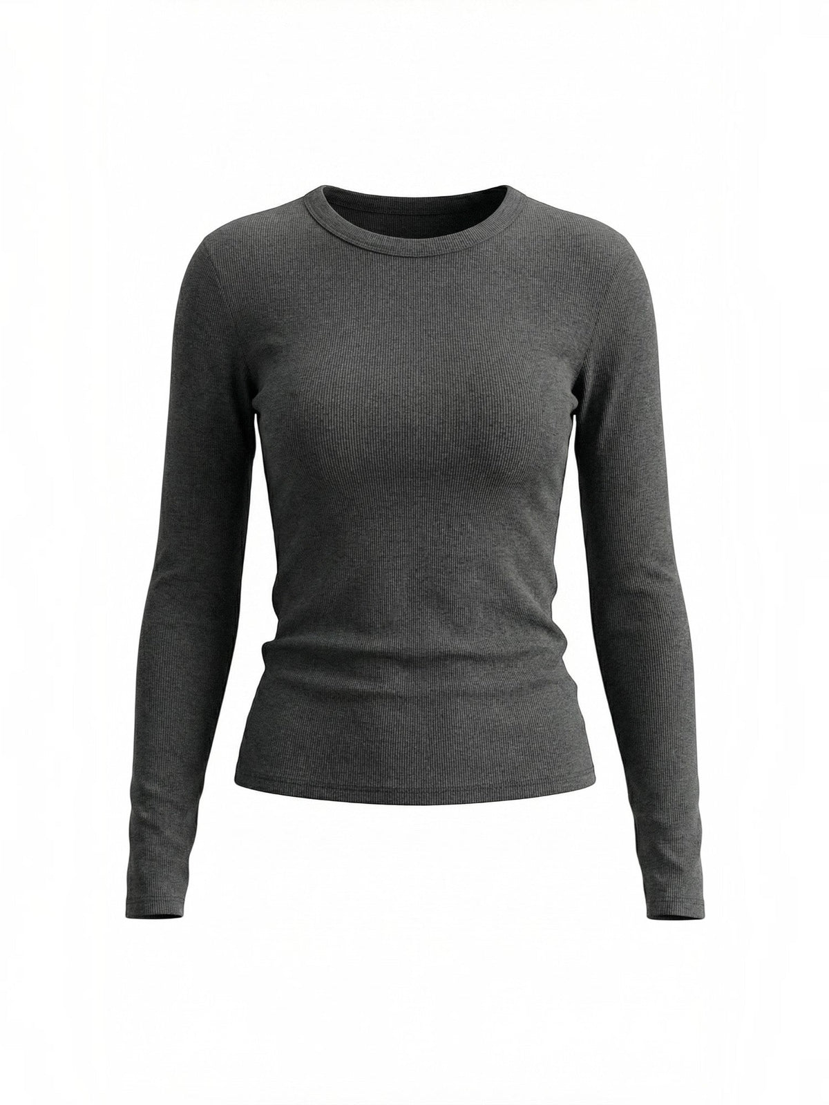 Klassisches geripptes Langarmshirt