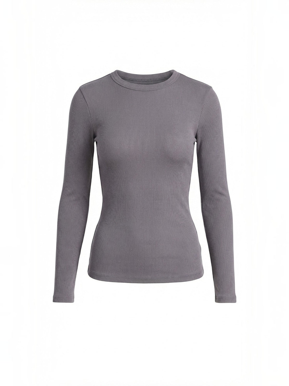 Klassisches geripptes Langarmshirt