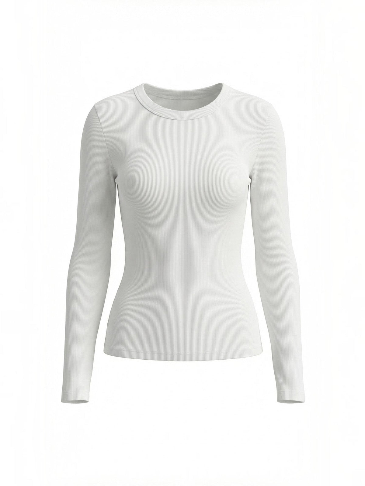 Klassisches geripptes Langarmshirt