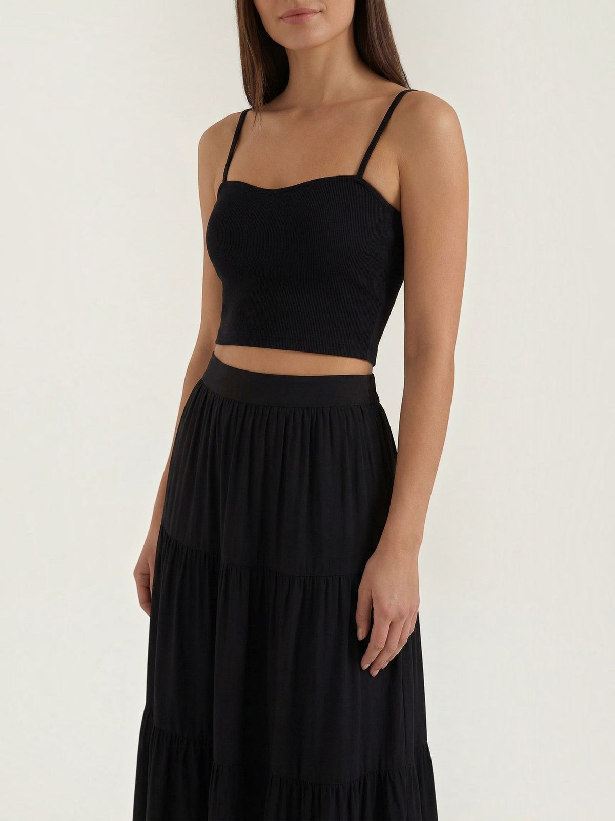 Cropped Top mit Herzausschnitt