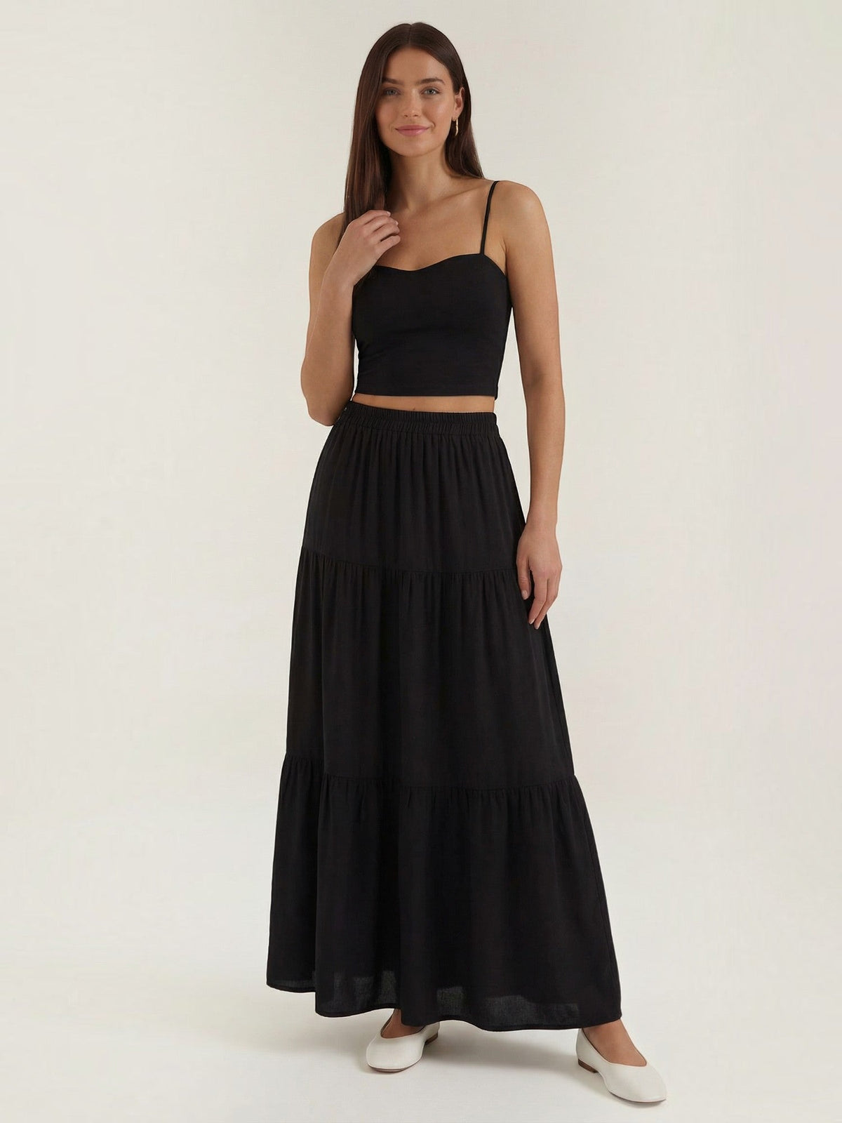 Cropped Top mit Herzausschnitt
