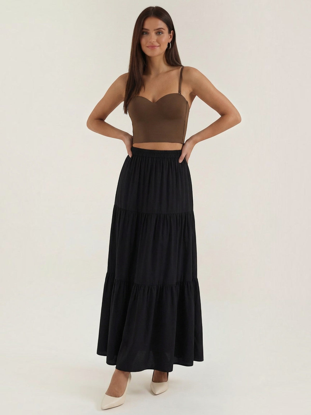 Cropped Top mit Herzausschnitt