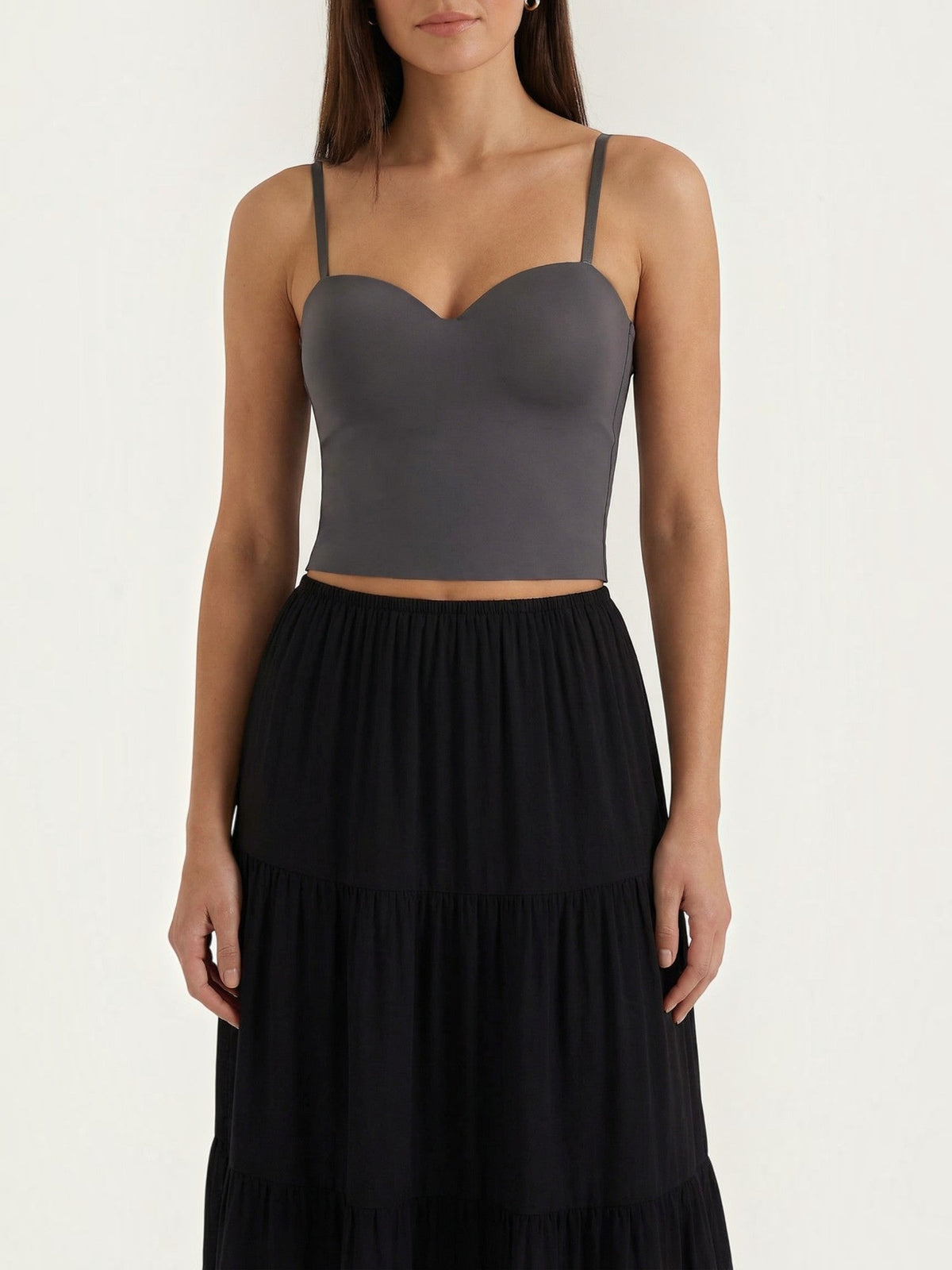 Cropped Top mit Herzausschnitt