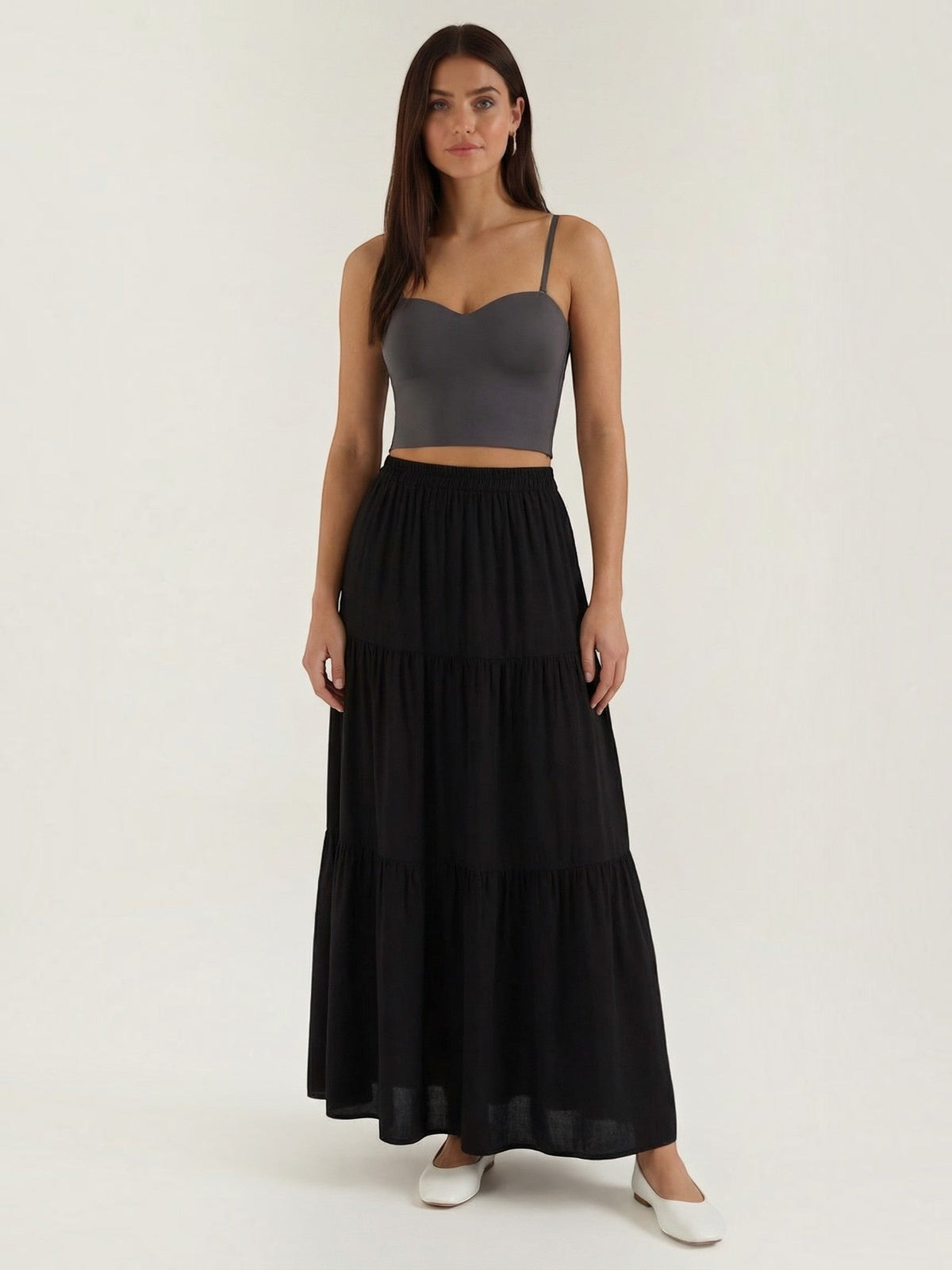 Cropped Top mit Herzausschnitt