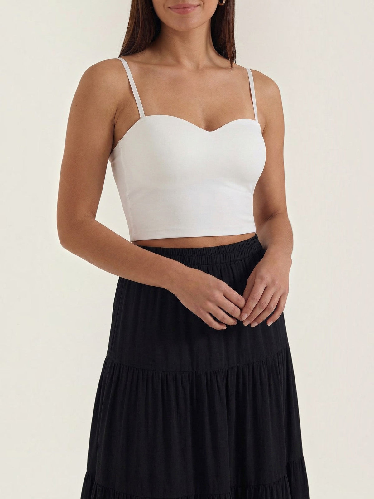 Cropped Top mit Herzausschnitt