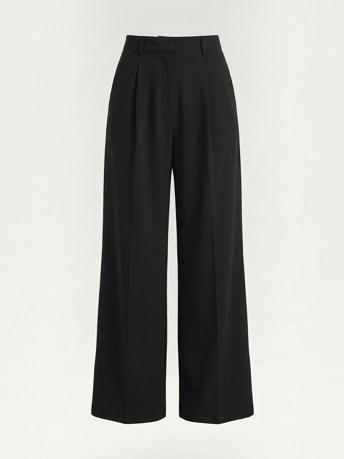 Geschneiderte Hose mit hohem Bund und weitem Bein