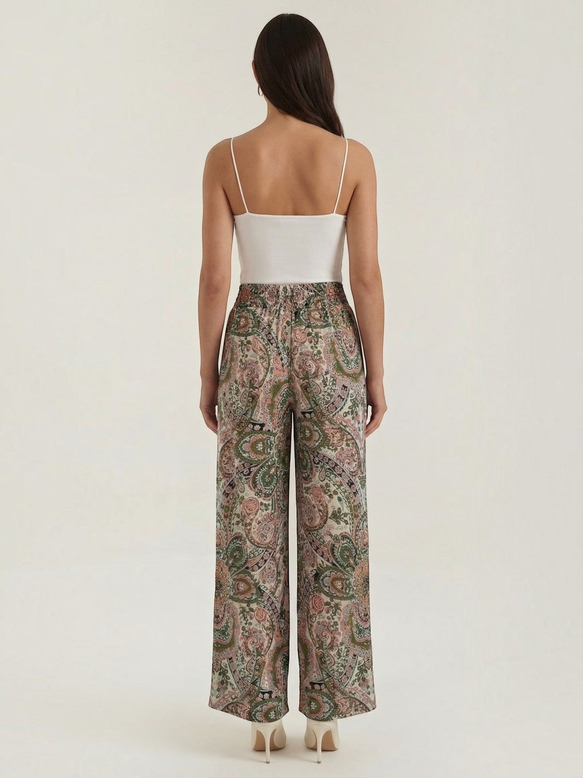 Weite Hose mit Paisley-Muster